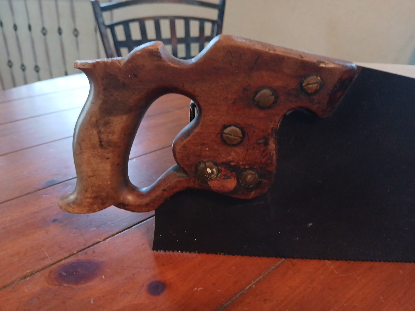 Hand Saw With Painting H Disston & Sons Hand Painted Rustic Landscape 28″⁸