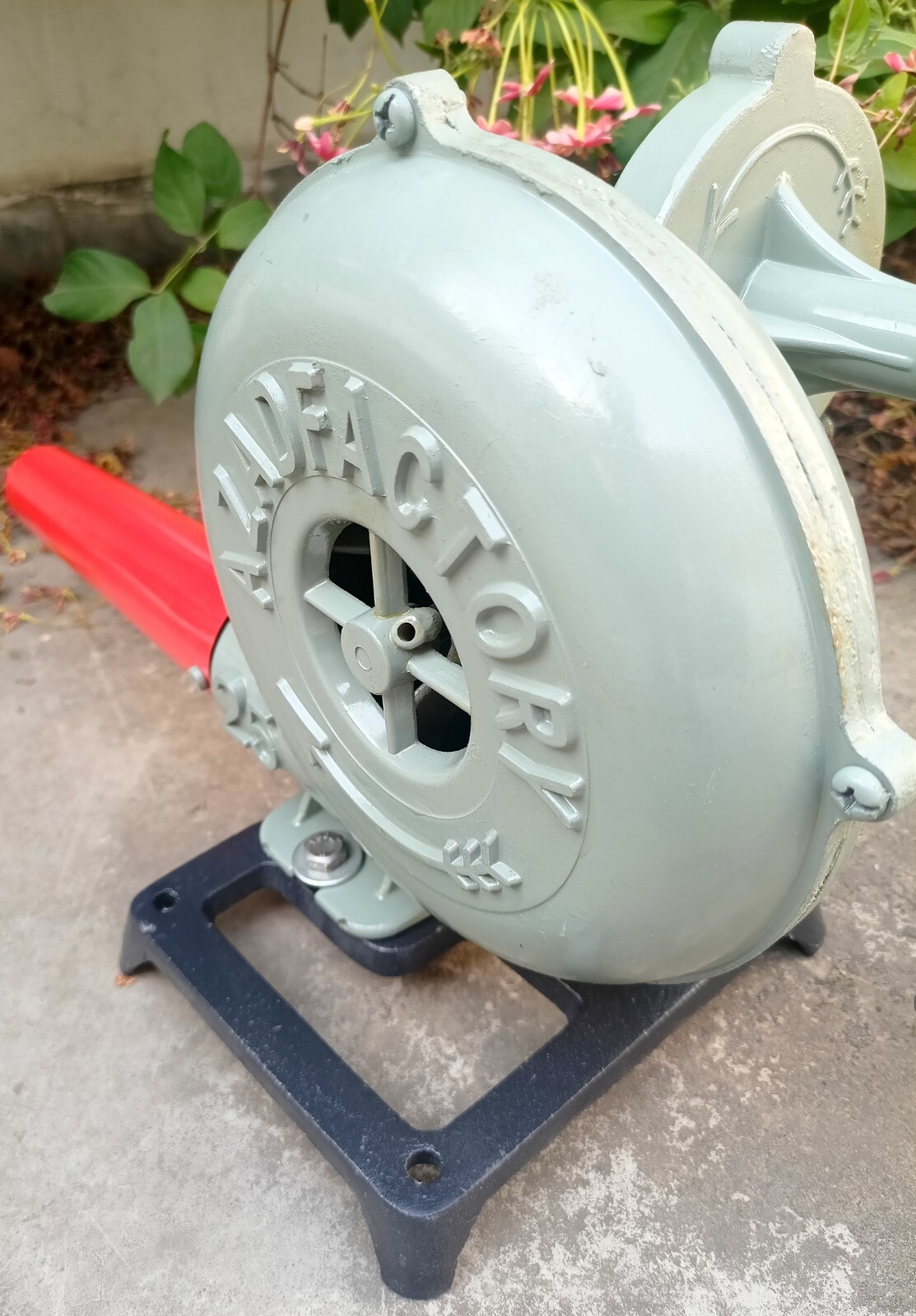 Vintage Aluminum Hand Crank Manual Fan Pedal Type Retro Classic Blacksmith Tool