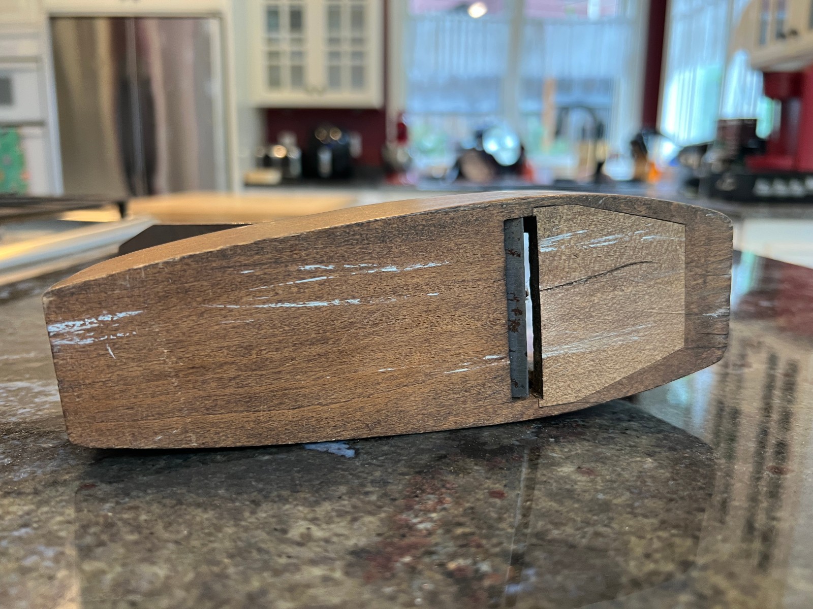 Antique Sargent & Co. Coffin-Shaped Wooden Smoothing Plane Warranted Cast Steel