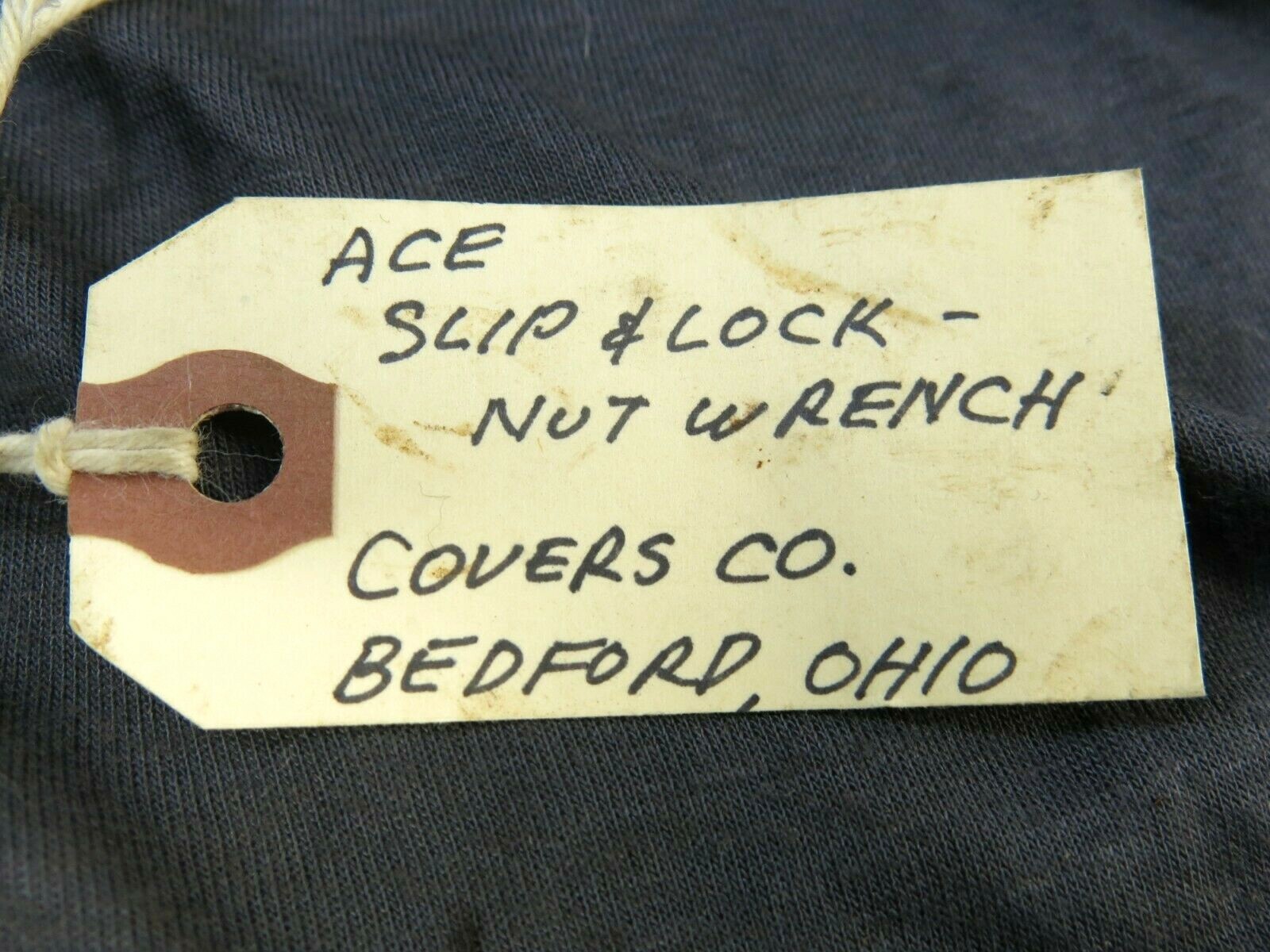 Vintage Slip & Lock Nut Wrench Covers Co. Bedford, OH Ace Slip and Lock Nut