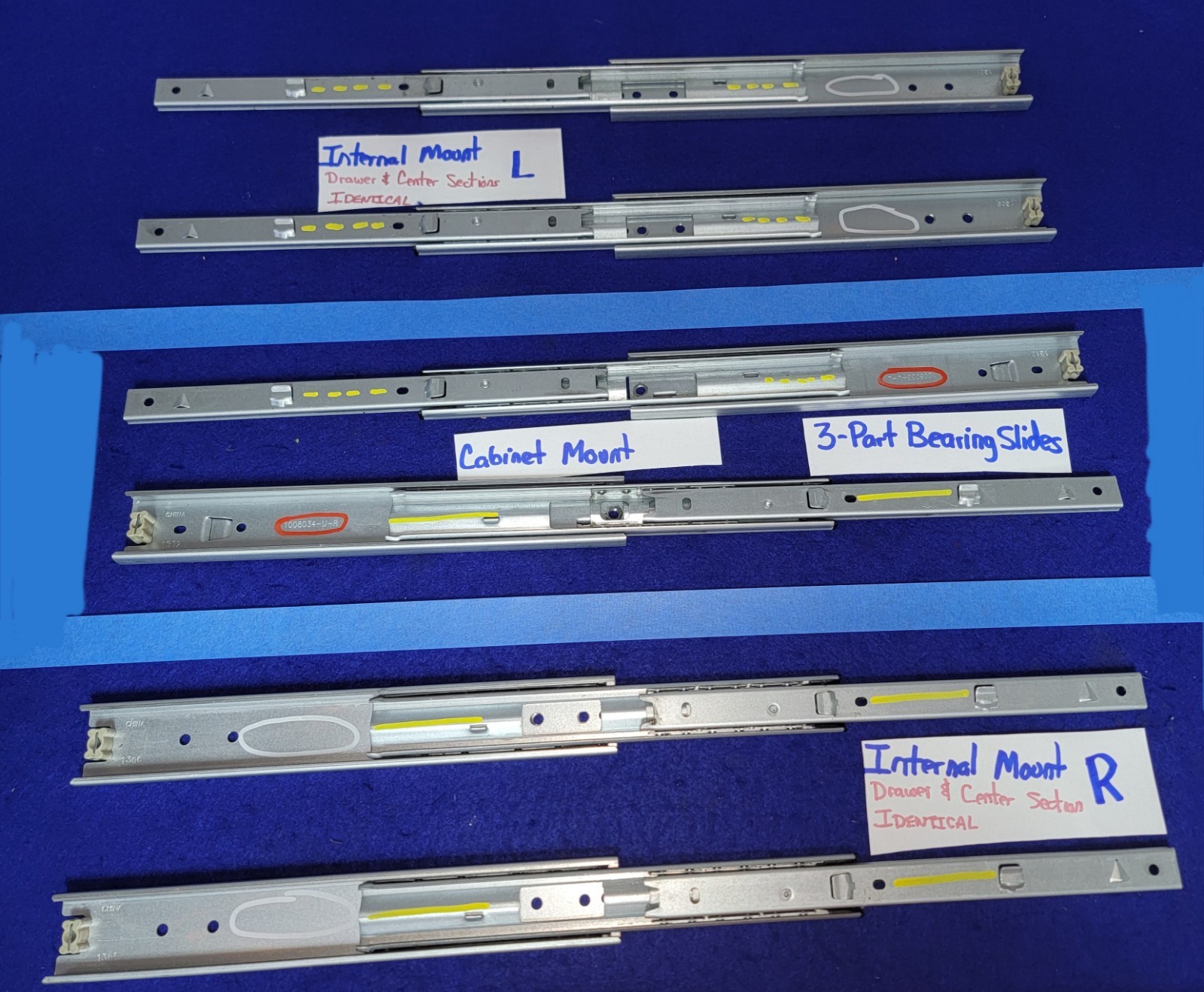 CRAFTSMAN Tool Cabinet PARTS – Ball Bearing DRAWER SLIDES – Pair (Please READ)