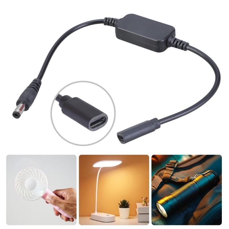 Type C 5V Boost to 5.5×2.1mm 12V Converters 3A Stepups Volts Converters Boost