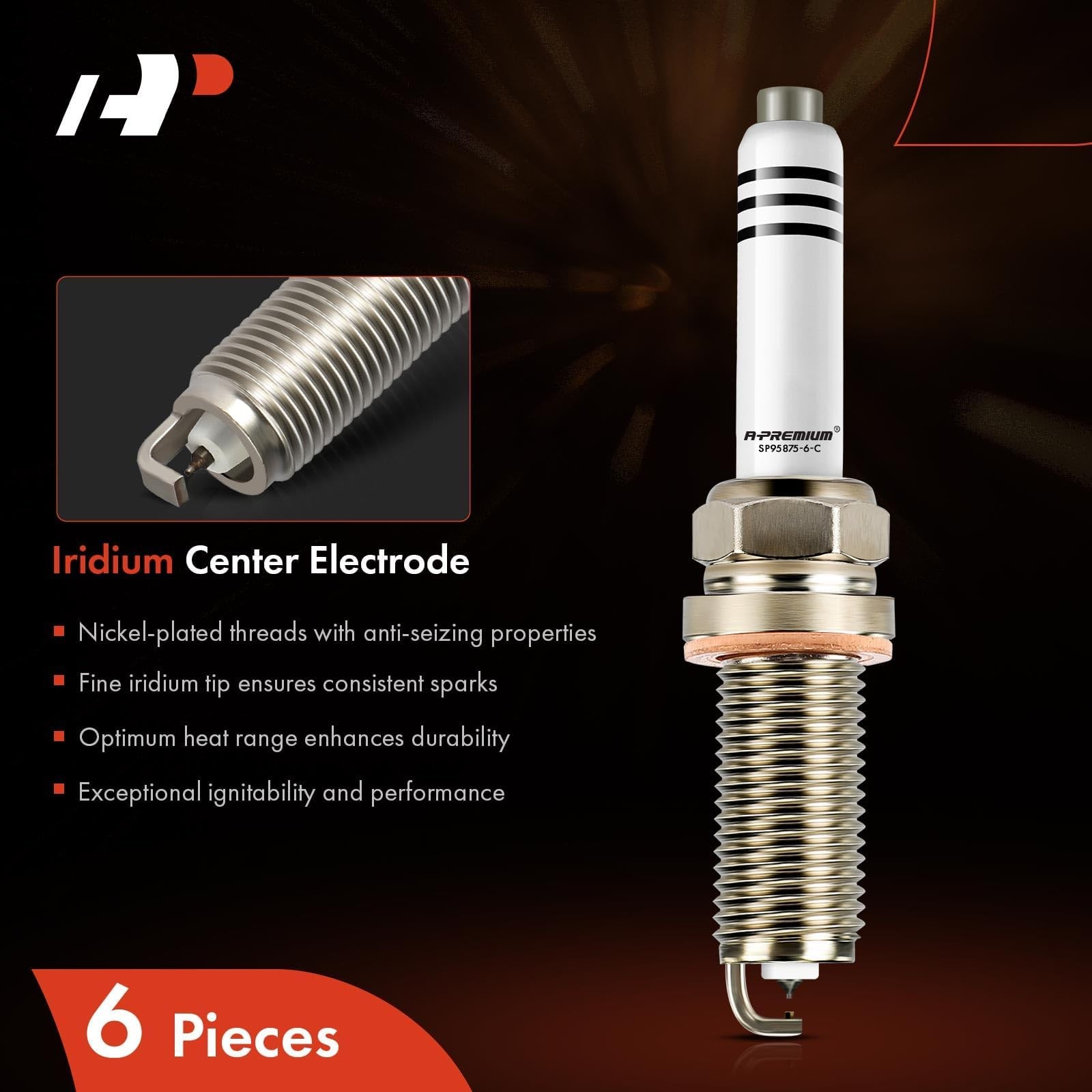 A-Premium Iridium Platinum Spark Plugs V6 3.0L 3.5L Compatible with…