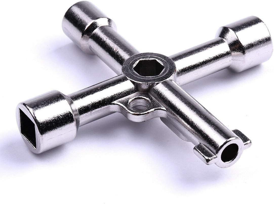 4 Way Alloy Triangle/Square 4 in 1 Service Utility Cross Triangle/Square Water K