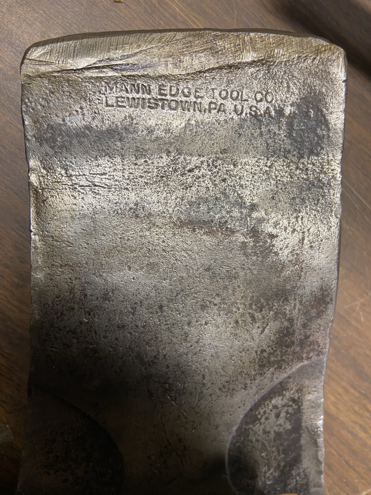 Vintage Mann Edge Tool Co. Lewiston Pa. Axe Head 3lb 12oz Deep Bevel