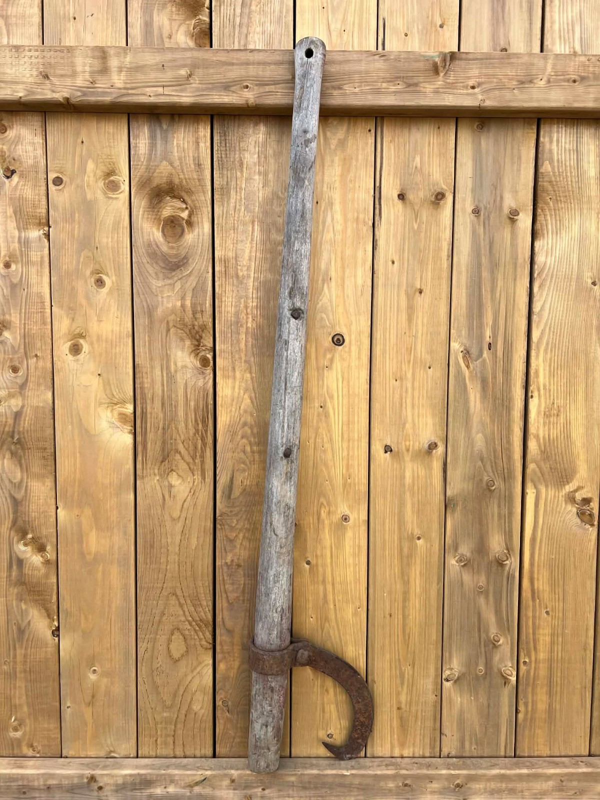 Vintage Cant Hook 48″ Log Roller Peavey Lumber Jack Mill Wooden Handle OLD TOOL