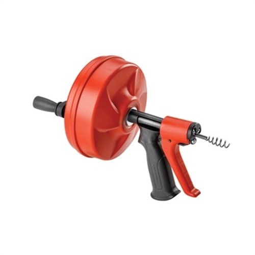 Ridgid 57043 Manual Power Pistol Grip Winding Drum Auger 1/4 Dia. x 25 ft. L – O