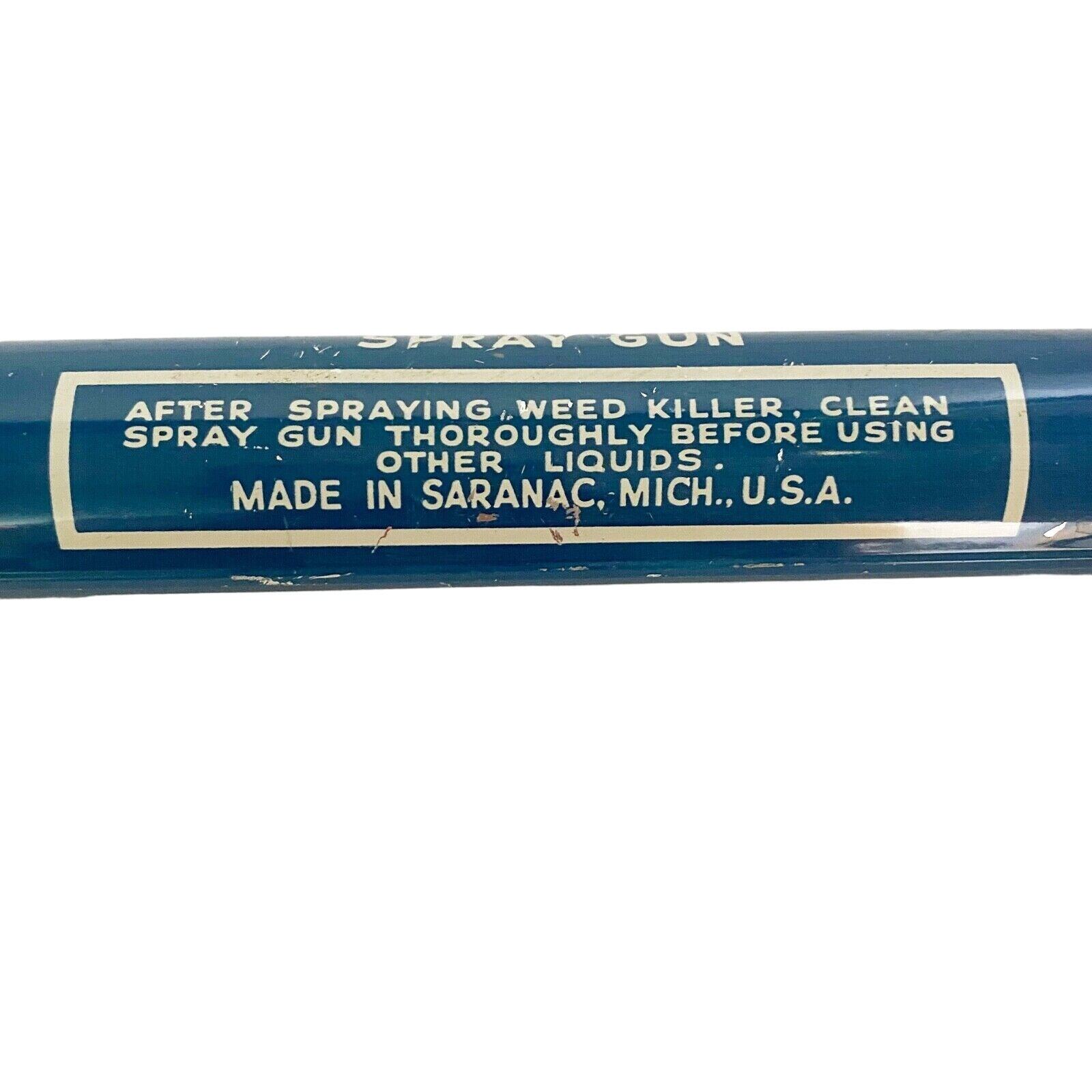 vintage Insec-O-Cide Spray Gun blue metal Universal Metal Products Co. USA decor