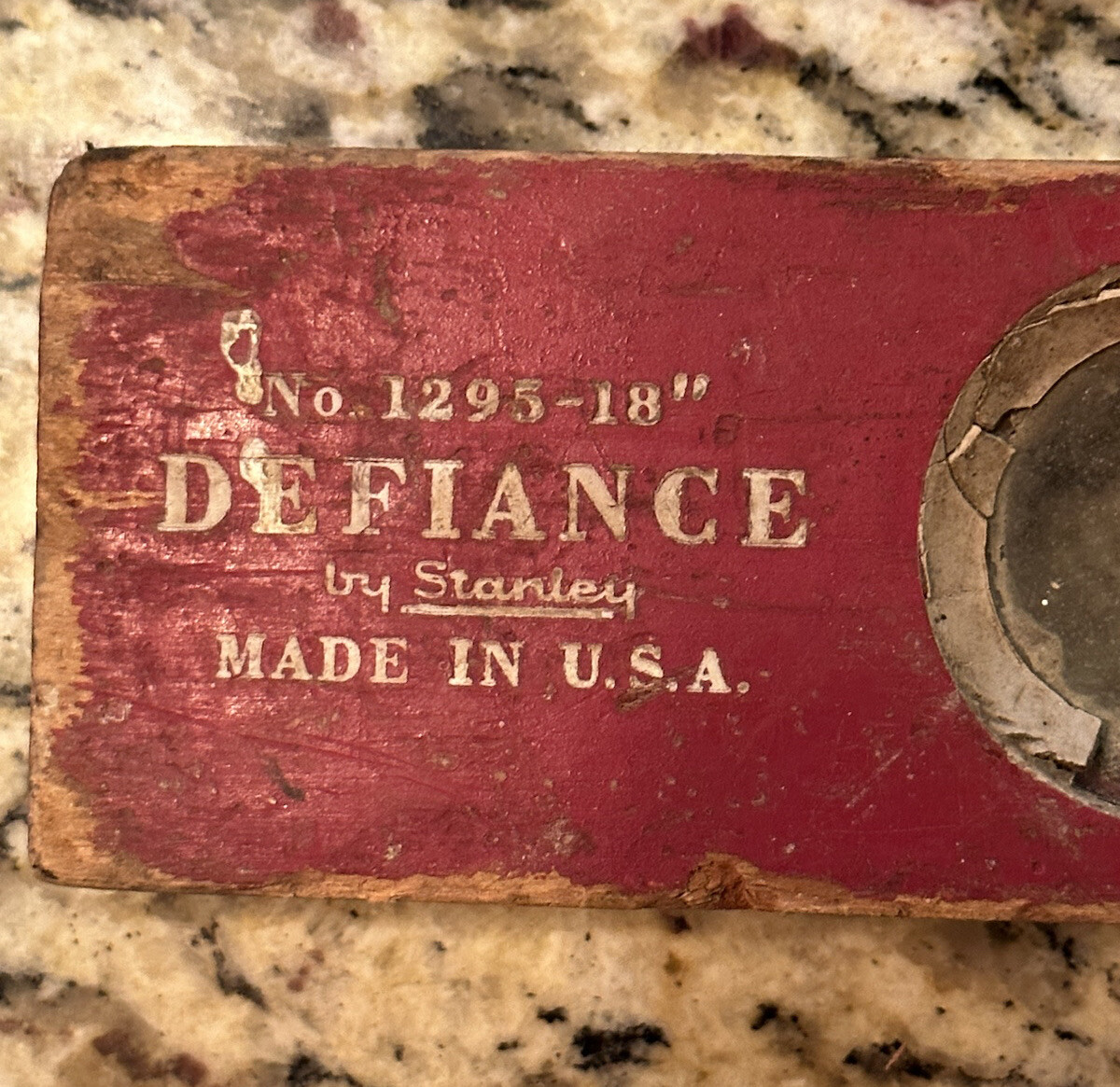 Vintage Stanley Defiance Wooden Level No. 1295 – 18″ and small bubble level
