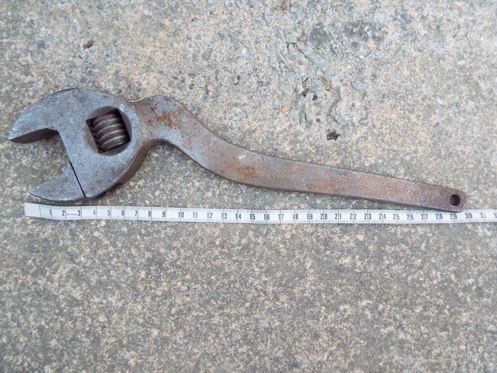 Vintage Very Large adjustable spanner / wrench Coach Wrench