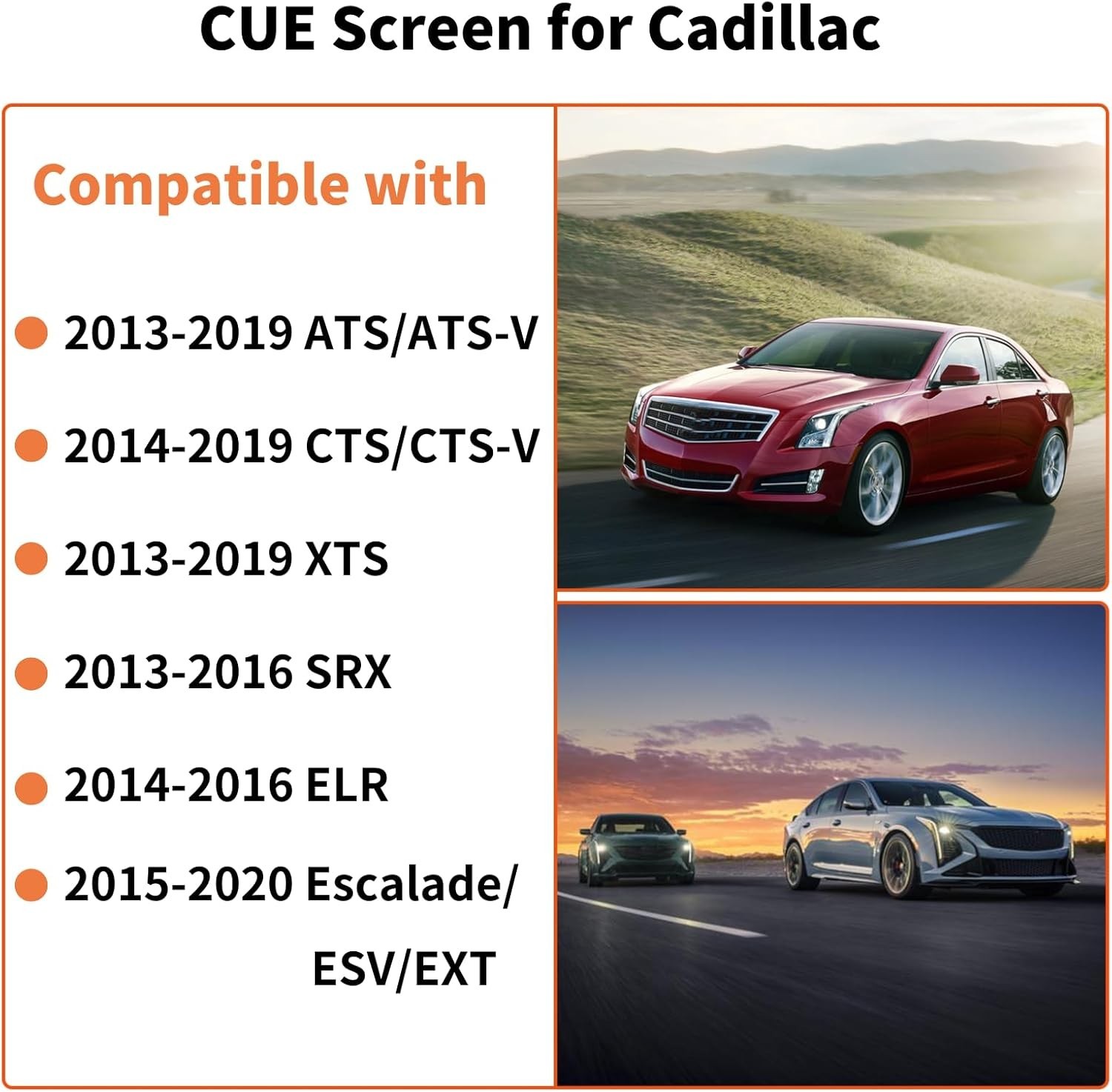 Newly Upgraded CUE Touch Screen for 2013-2020 Cadillac XTS CTS SRX ATS ESCALA…