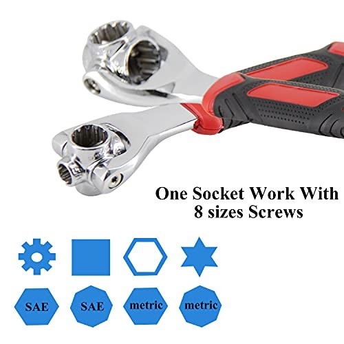 48 In 1 Universal Socket Wrench, Chrome Vanadium Steel, Multi-function Wrench