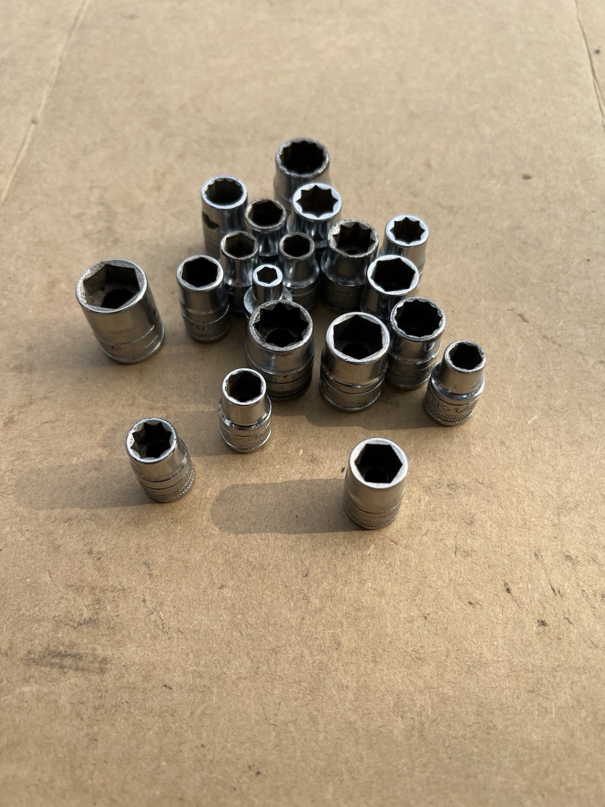 🇺🇸Lot Of 19 S-K SAE Knurled Sockets 3/16″ to 1/2″ 1/4″ Drive 6/8/12 Points🇺🇸