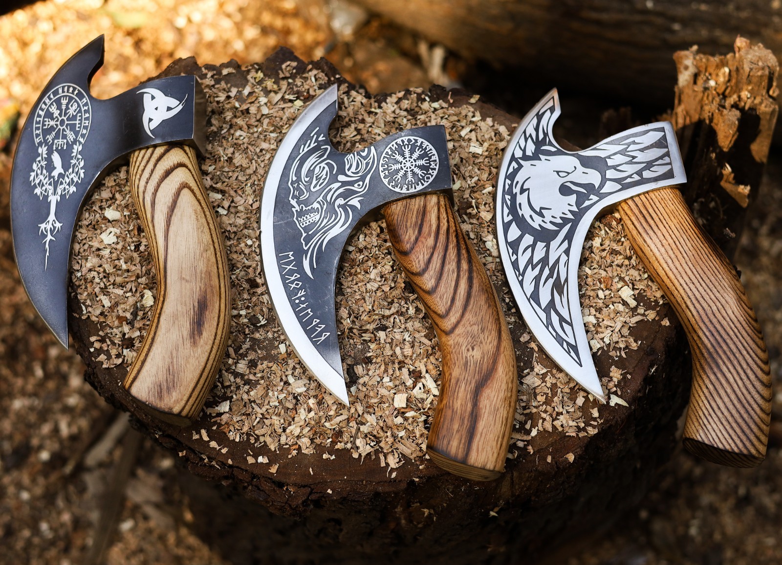 Set of 3 Viking Pizza Cutter Axe,Viking Hatchet Mini Axe-Pizza Cutter Viking Axe