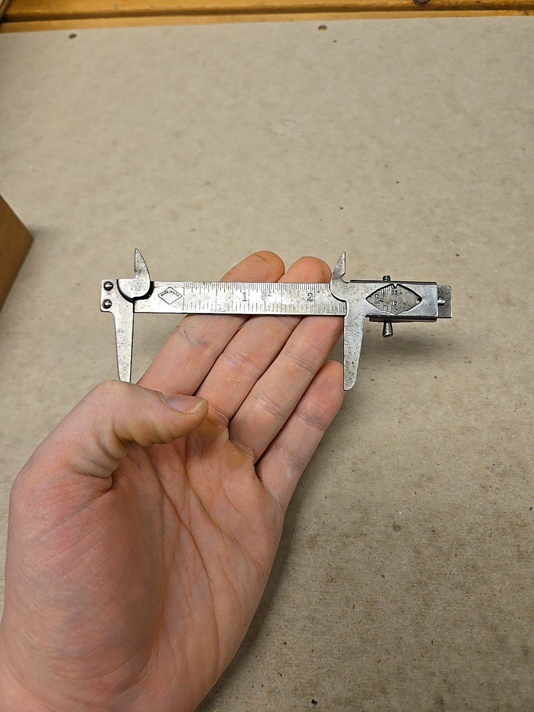 1930s Vernier Caliper Sliding Steel USA MADE 3′ Drafting Tool Rare