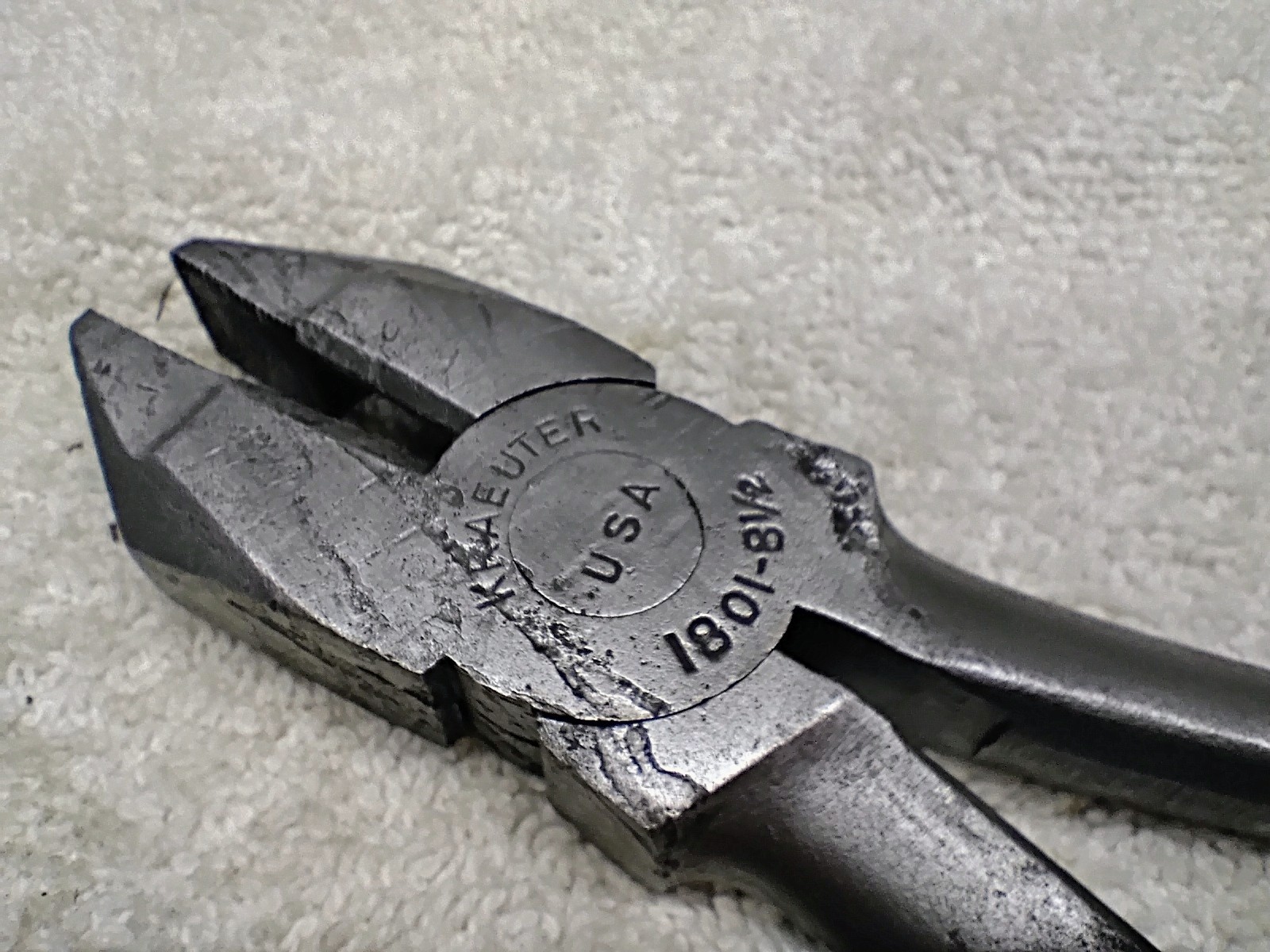 Vintage Kreauter Linemen Pliers – USA – #1801 – 8.5″