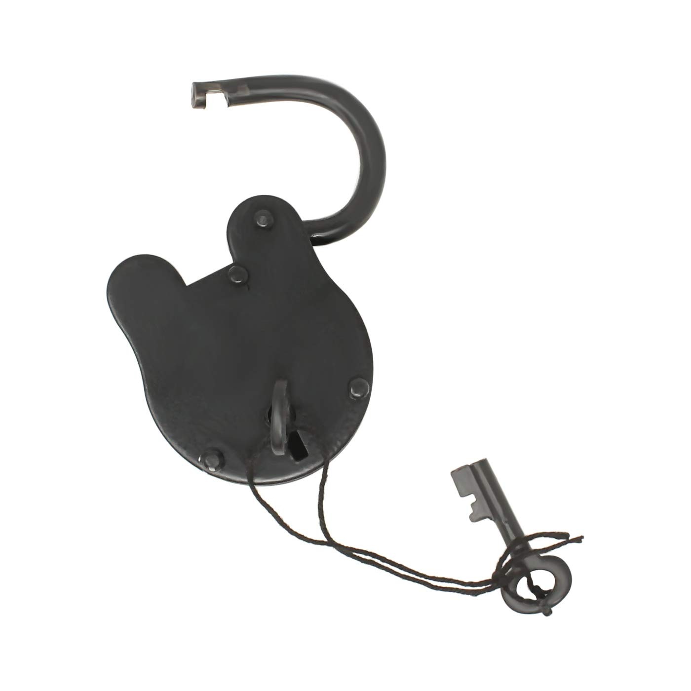 Nautical Cove Antique Solid Iron Lock with Skeleton Keys – Pirate Treasure Lo…
