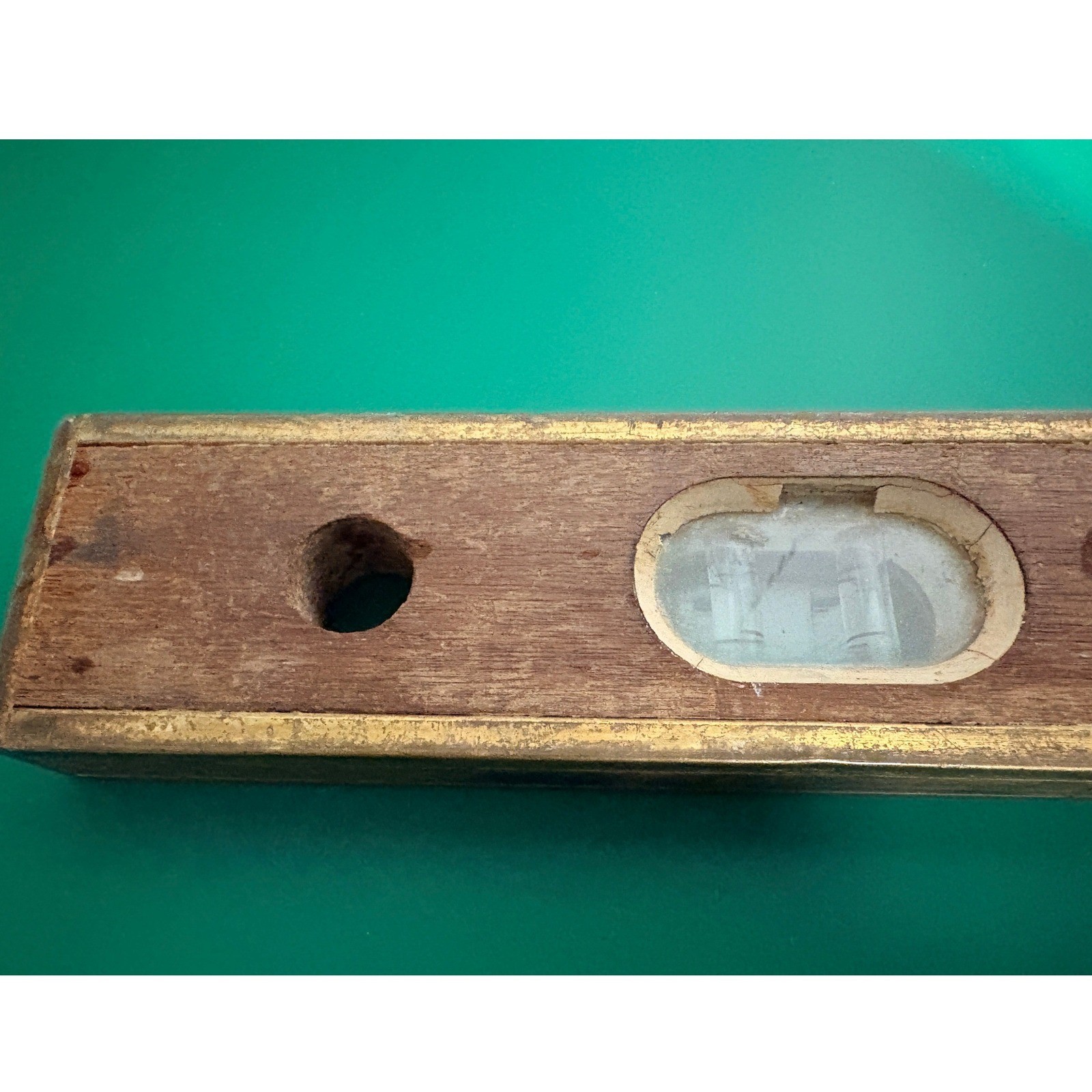 Vintage American Levels 24″ Wood and Brass Bound Spirit Level East Detroit MI