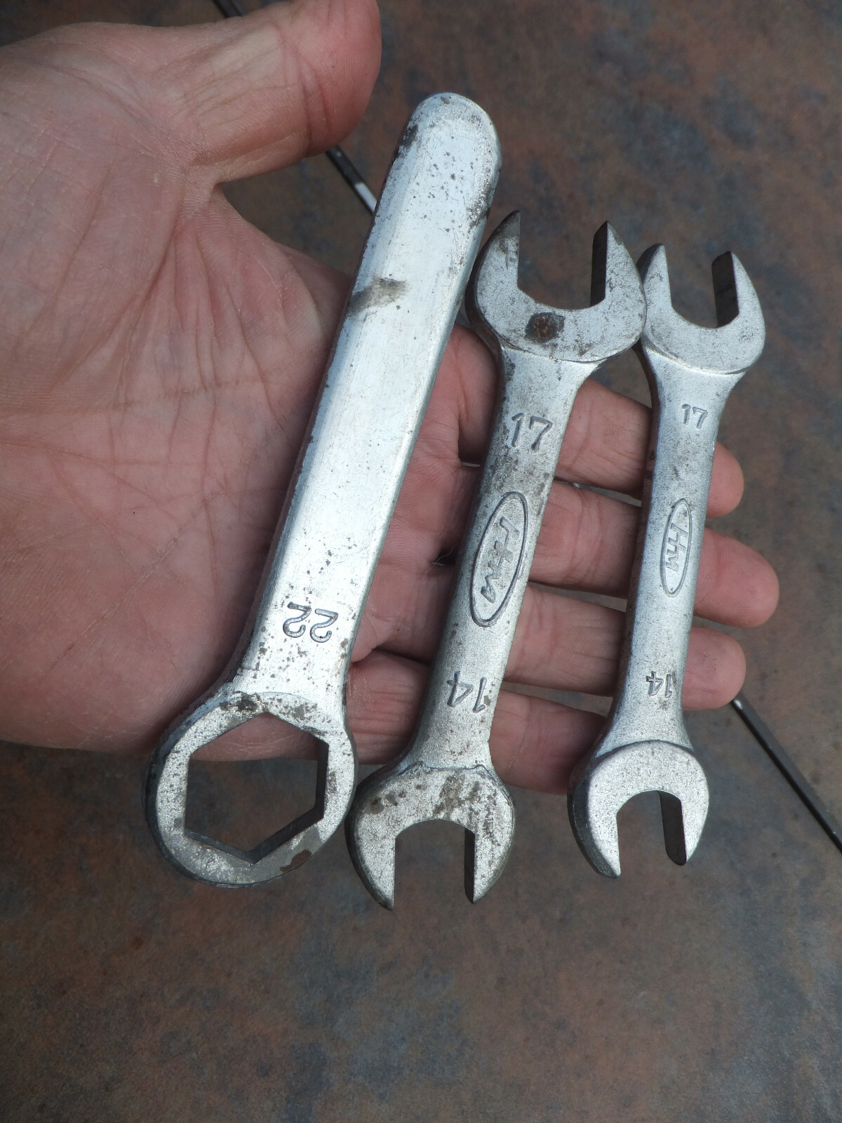 3 Vintage Wrenches – HM RK 14/17, KOWA HM Y1 14/17, RK 22 – Honda Motors