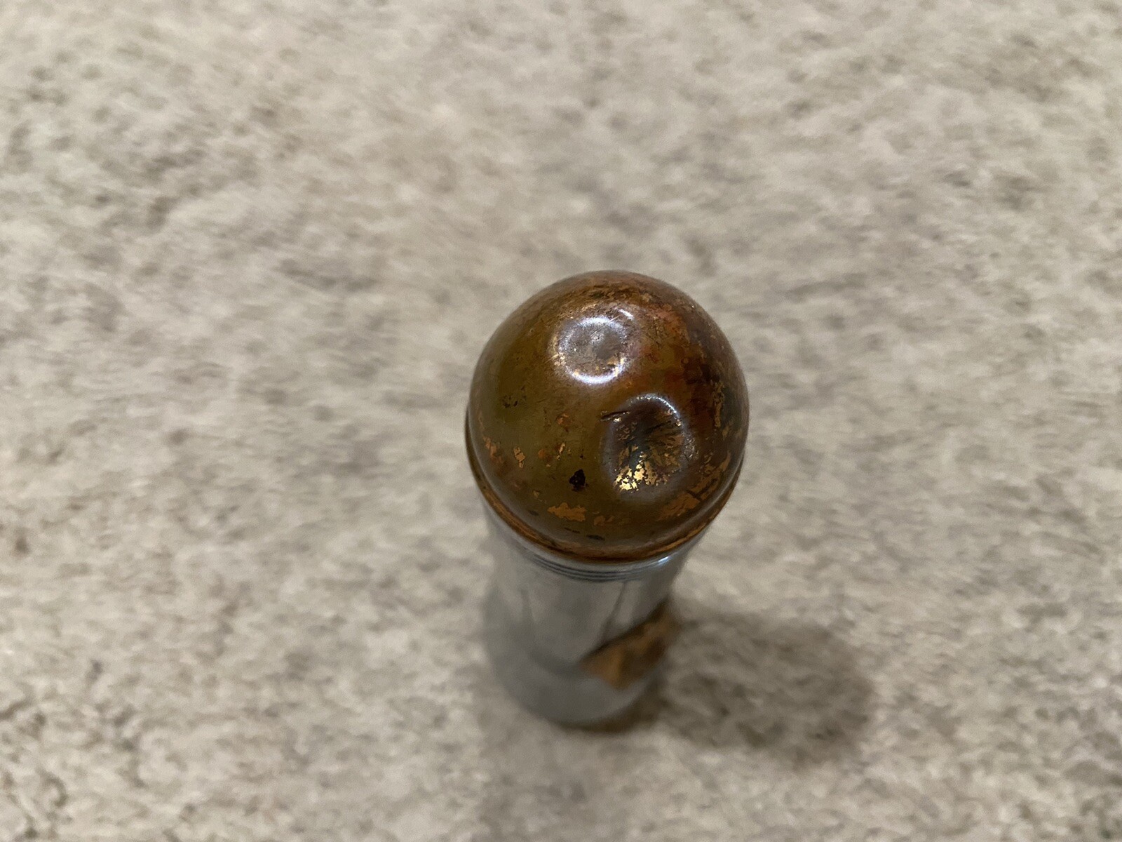 Vintage BOND Bullet Metal Copper End Flashlight No. 2520 USA C Cells 6.25”