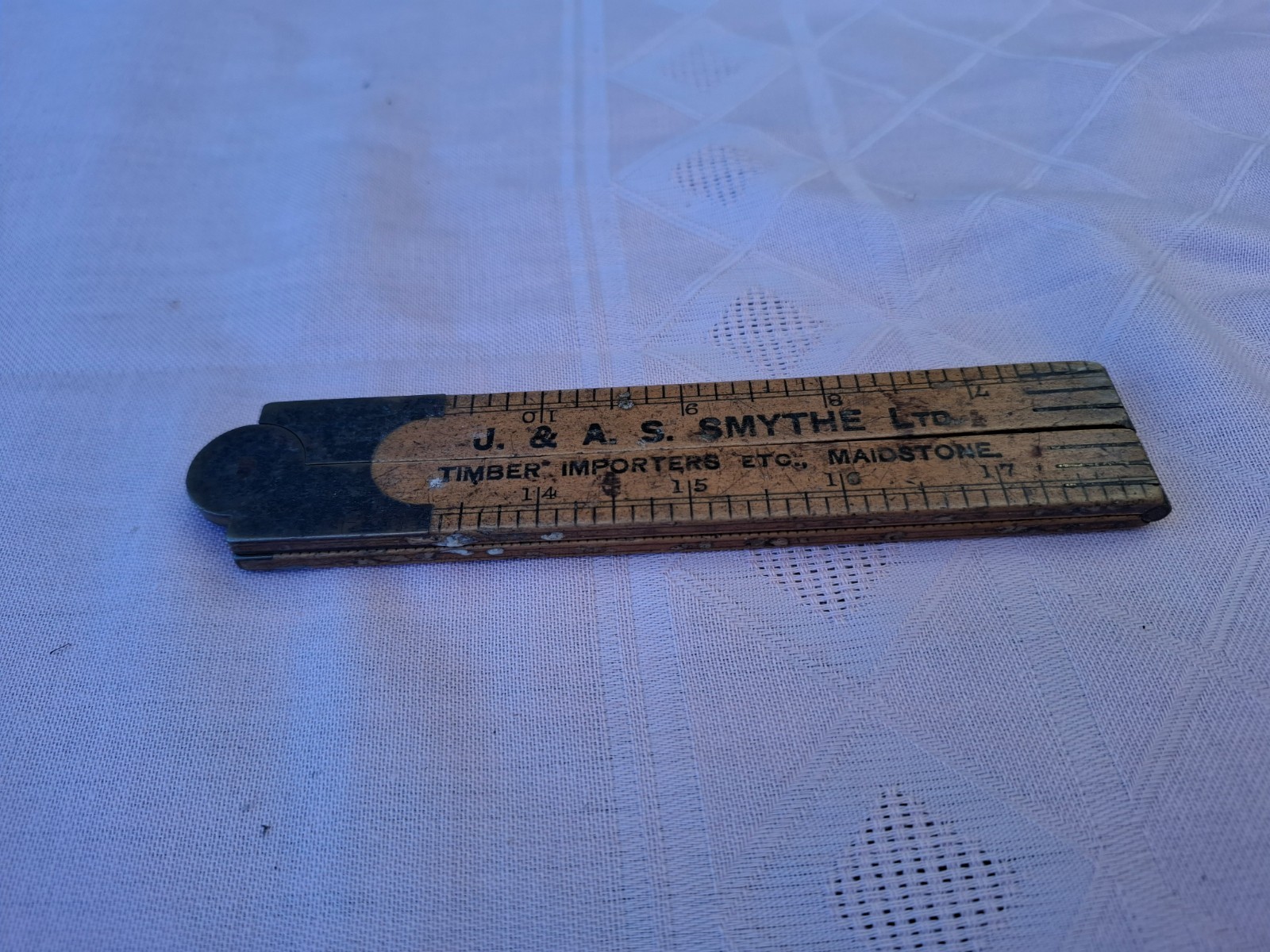 Vintage Rabone Chesterman Brass 24 Inch Folding Rule smythe ltd maidstone 2ft