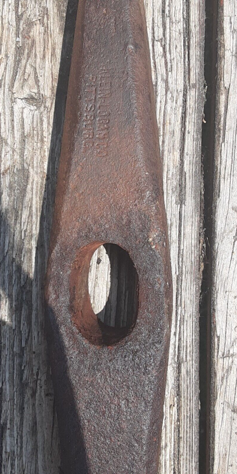 Rare Old Klein – logan co. Pittsburg Pick Axe with clear makers mark