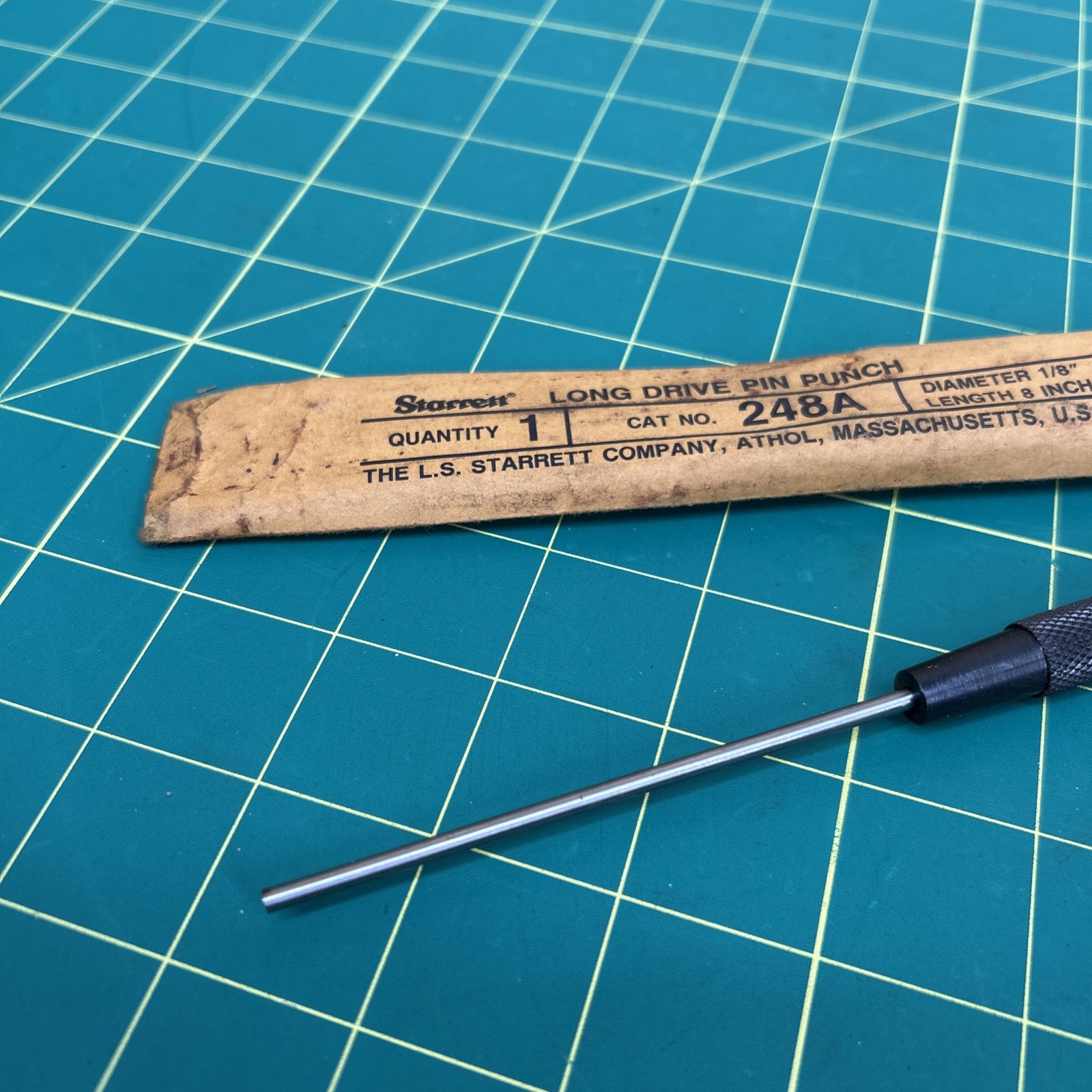 Starrett 248A Drive Pin Punch 1/8″-3mm 8 Inch In Package