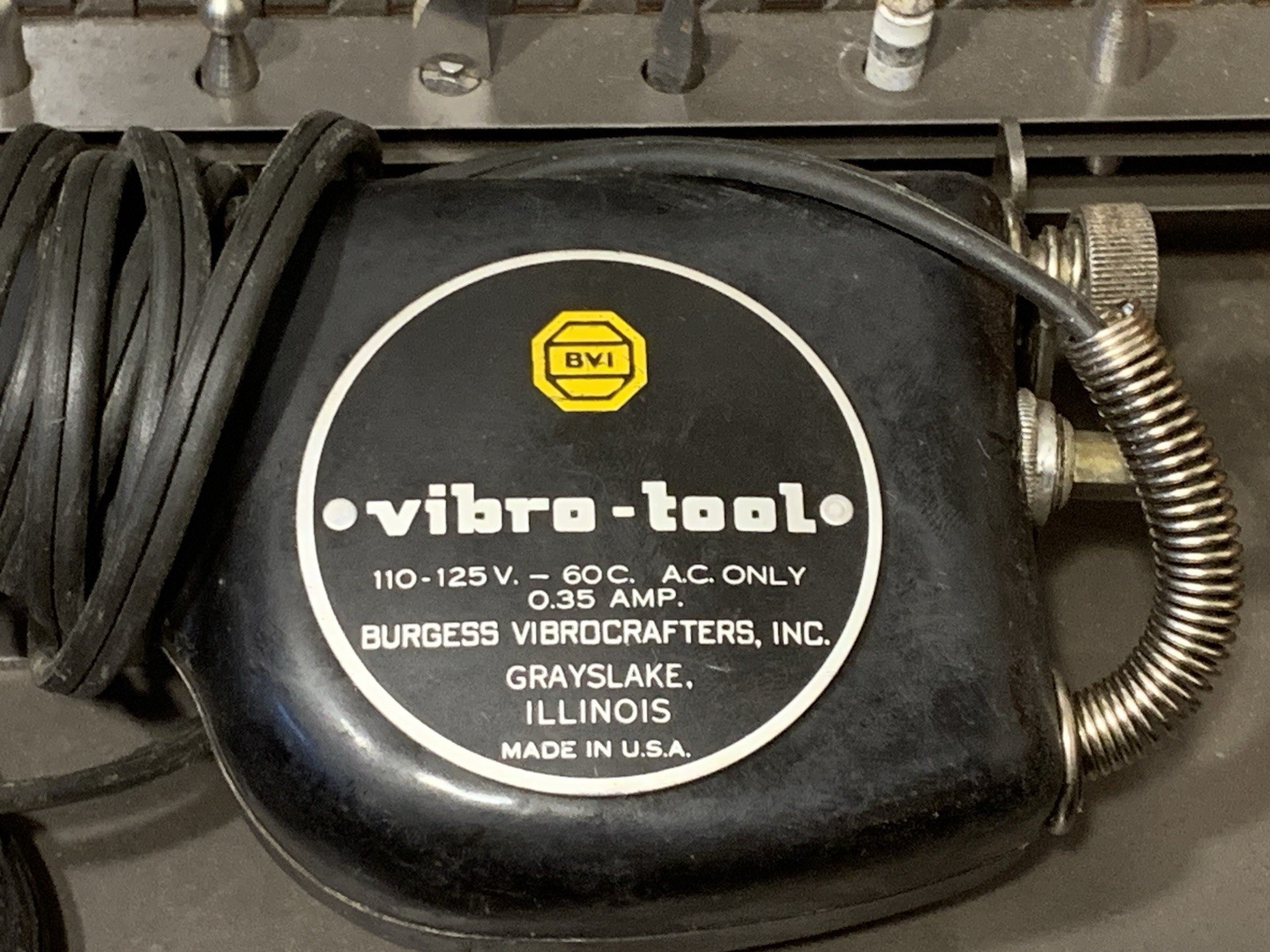 Vintage Burgess Vibrocrafters Vibra-tool Engraver Kit w/ Box, 10 Tips, 2 Manuals