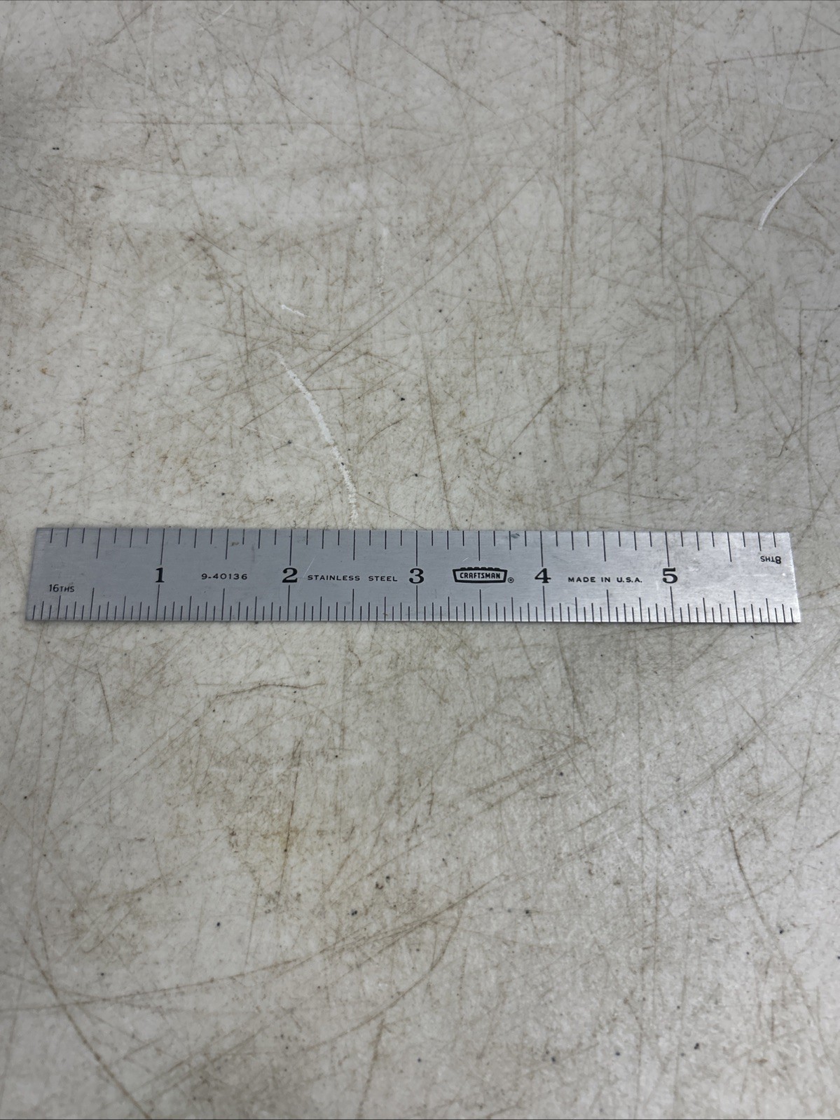 Vintage Craftsman 6″ Stainless Steel Ruler 9-40136