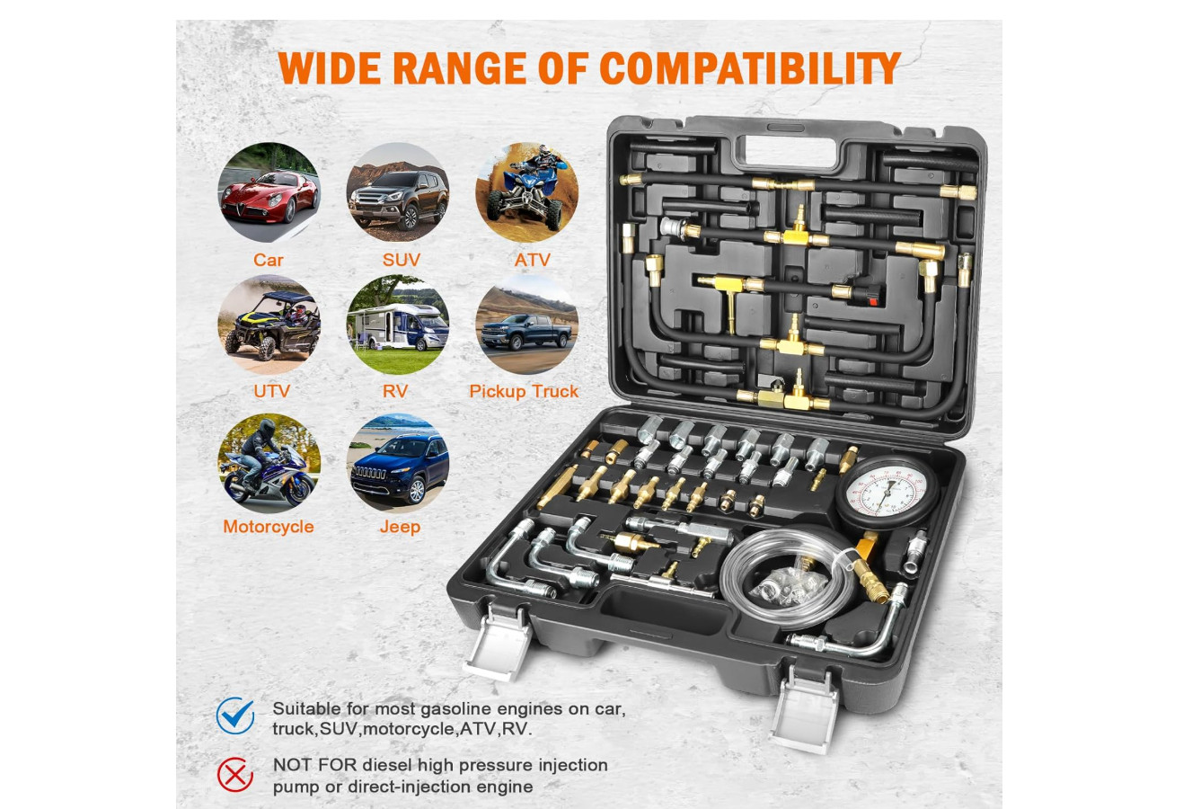 Kit de medidor de presión de bomba de inyección de combustible de 0 a 140 PSI, h