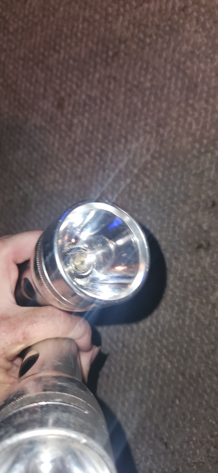 Lot of 2 VTG Silver Mag Lite Maglite Mag Light Flashlight Silver For Parts