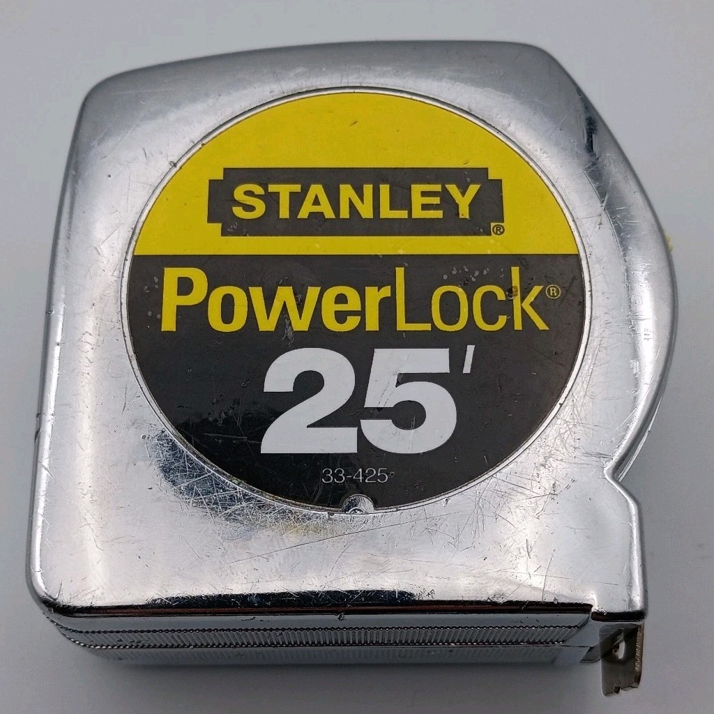 Great Condition Vintage Stanley Powerlock Tape Measure 25′ Feet 33-425 USA Made