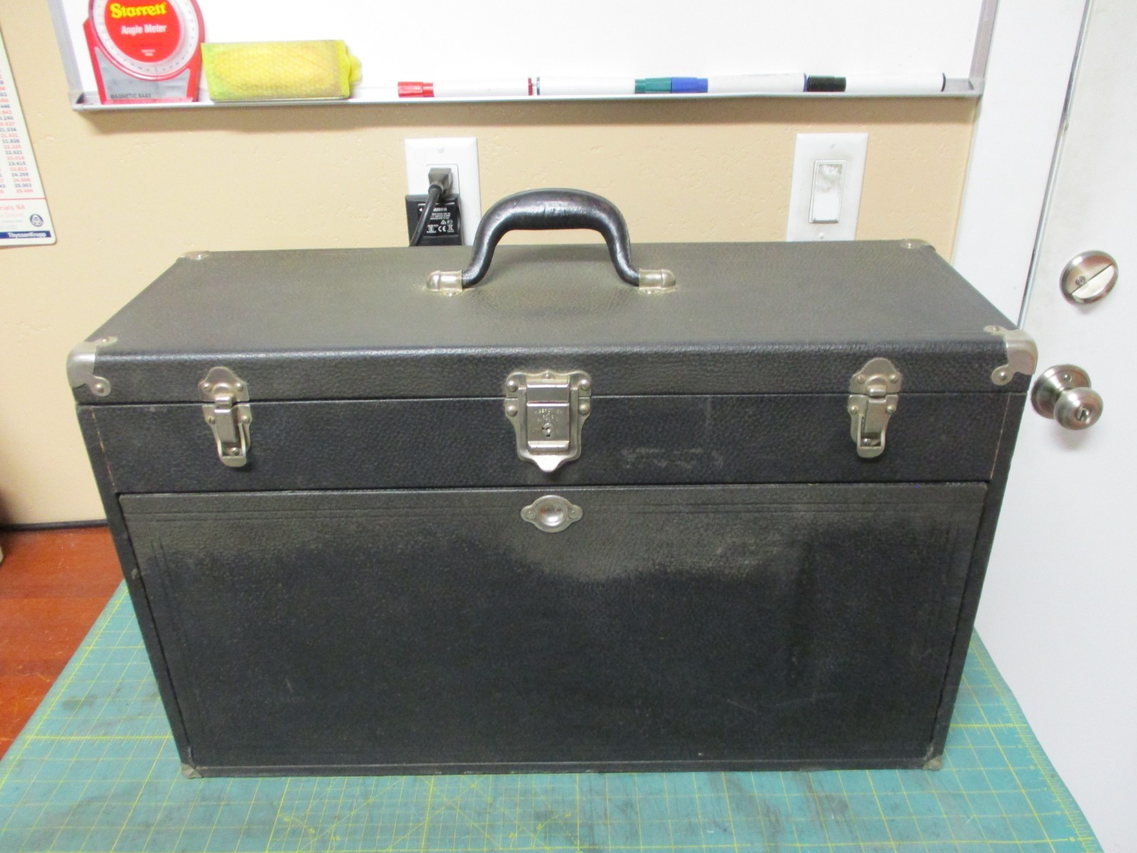 MACHINIST TOOLS * GERSTNER * LEATHER BOUND TOOL CHEST * 11 DRAWER * KEY / COVER