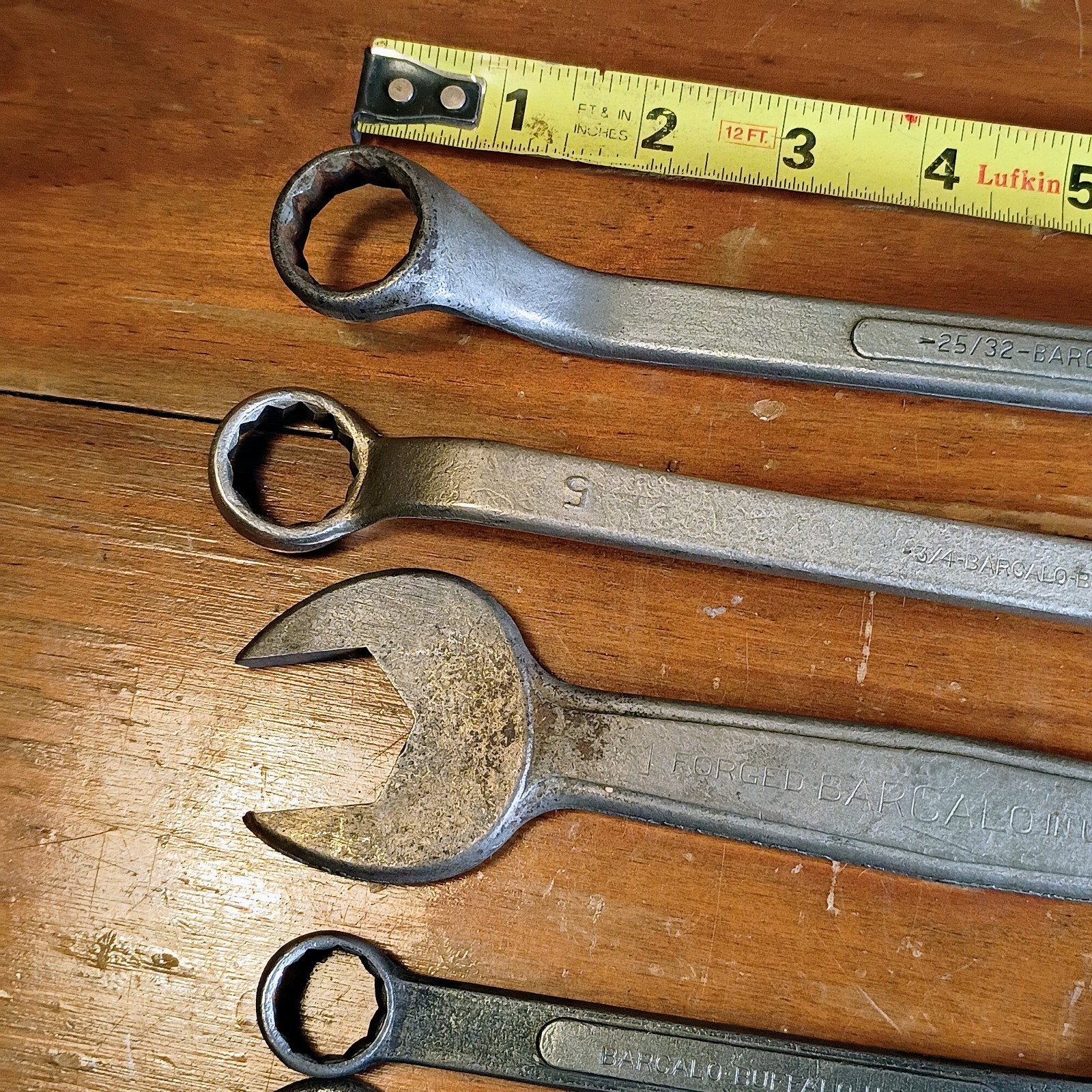 12 Vintage Barcalo Buffalo USA Wrenches Open End Double Box End Combination