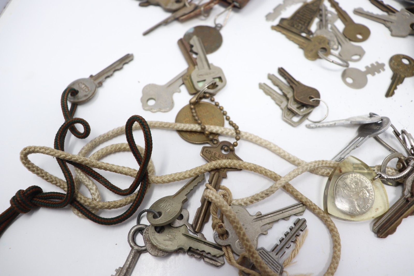 Lot of Vintage Antique Keys Old Solid Originals Brass Steel Job Lot Junk Drawer
