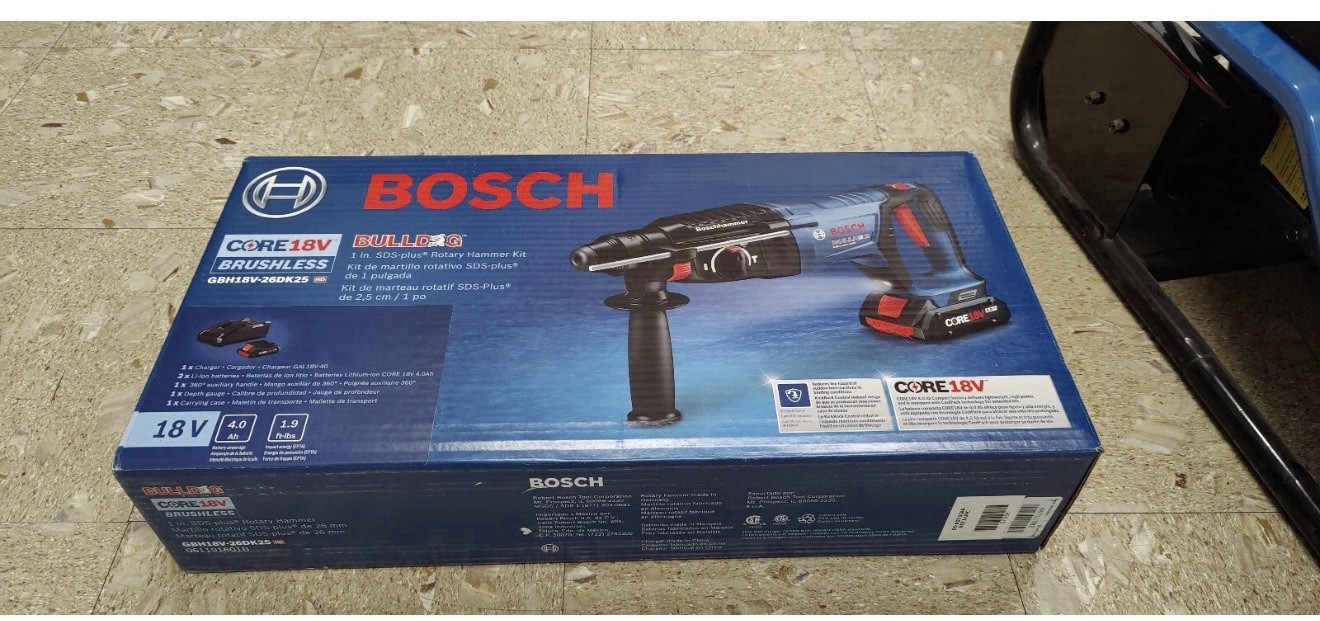 Bosch GBH18V-26DK25 18V EC 1 in. Rotary Hammer Kit