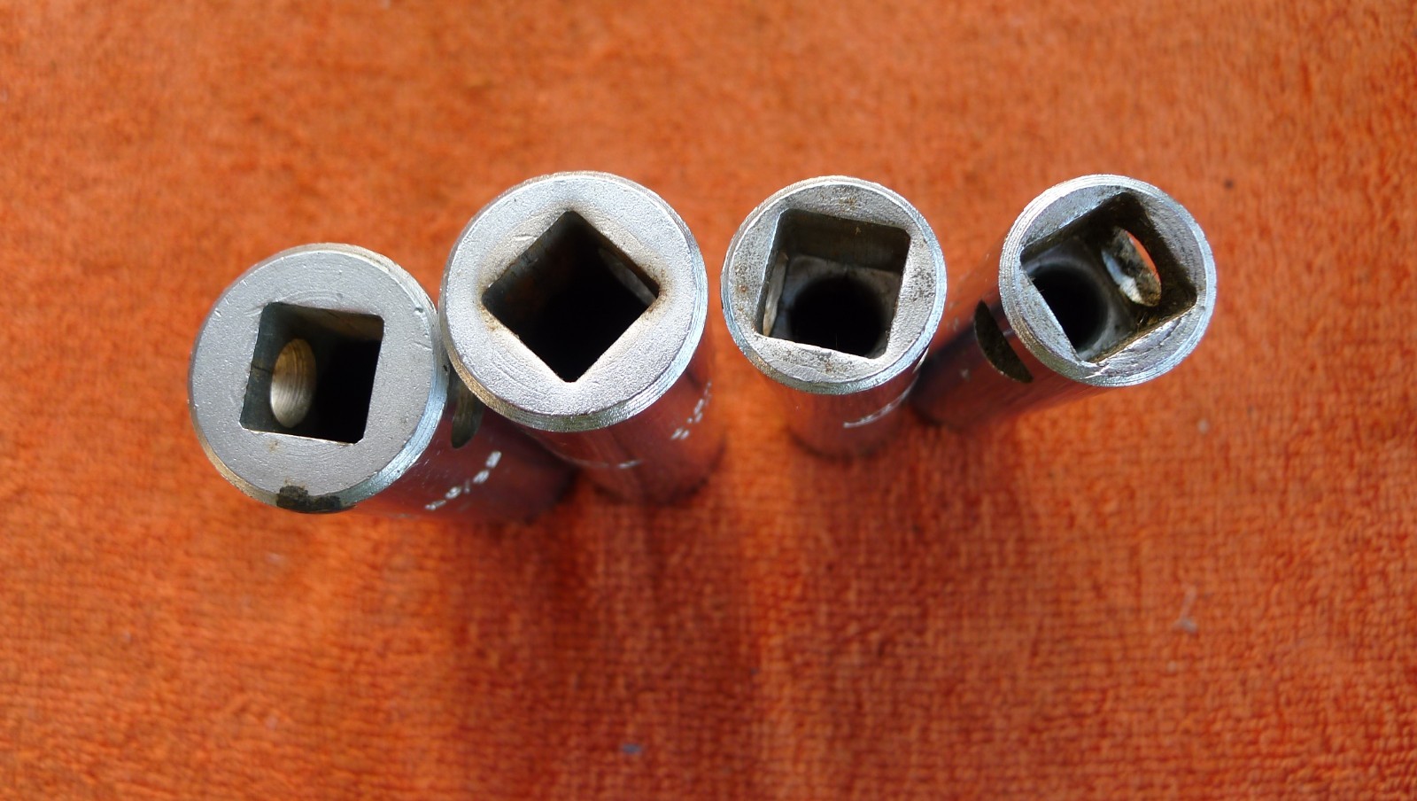 4 VTG P&C 1/2″ DRIVE DEEPWELL CROSS BAR SOCKETS, 25/32,3/4,5/8,1/2