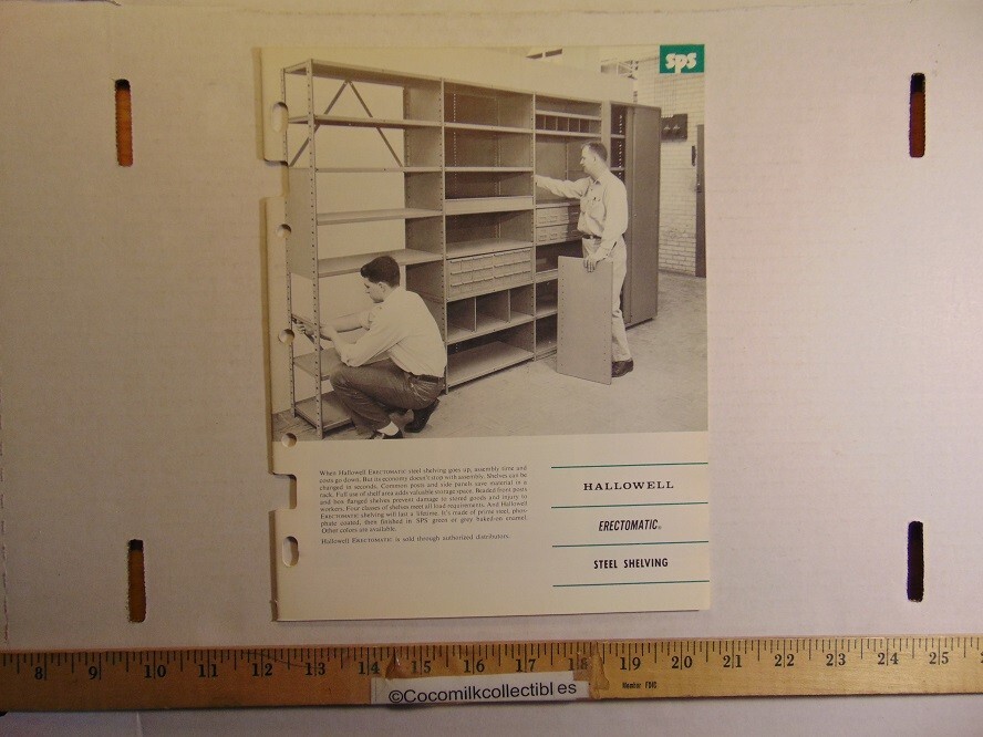 Vintage Standard Pressed Steel CO Hallowell Erectomatic & Steel Shelving Catalog