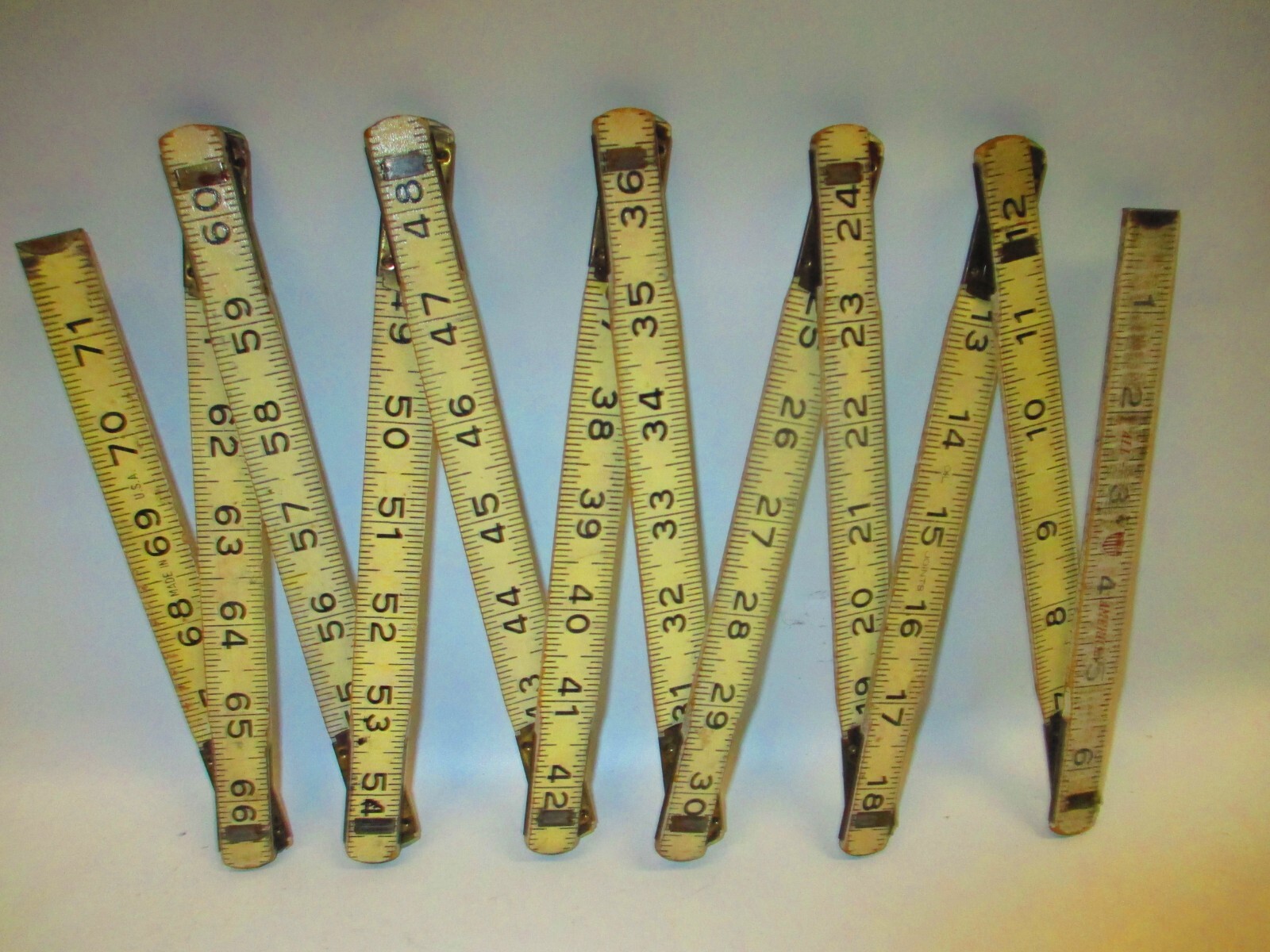 72″ All American Ruler Wood Wooden Ruler Folding 72″ Inches Brass Hinges
