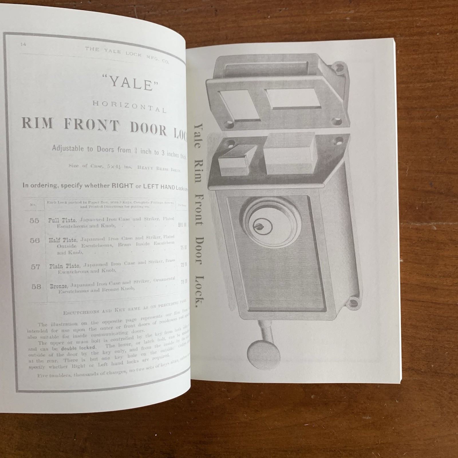 1880 Yale Lock Mfg. Company Catalog No. 7 / Facsimile