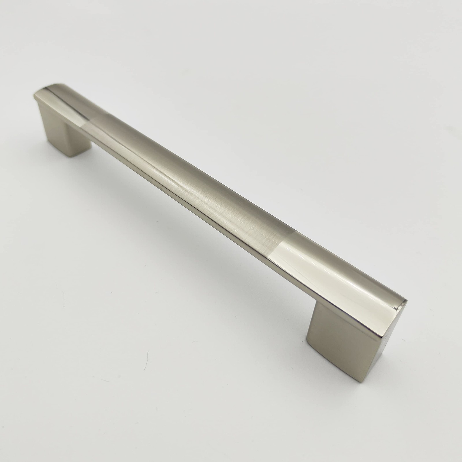 6″ Bi-Color Chrome/Satin Nickel Kitchen Cabinet Dresser Drawer Handle Pull Ha…