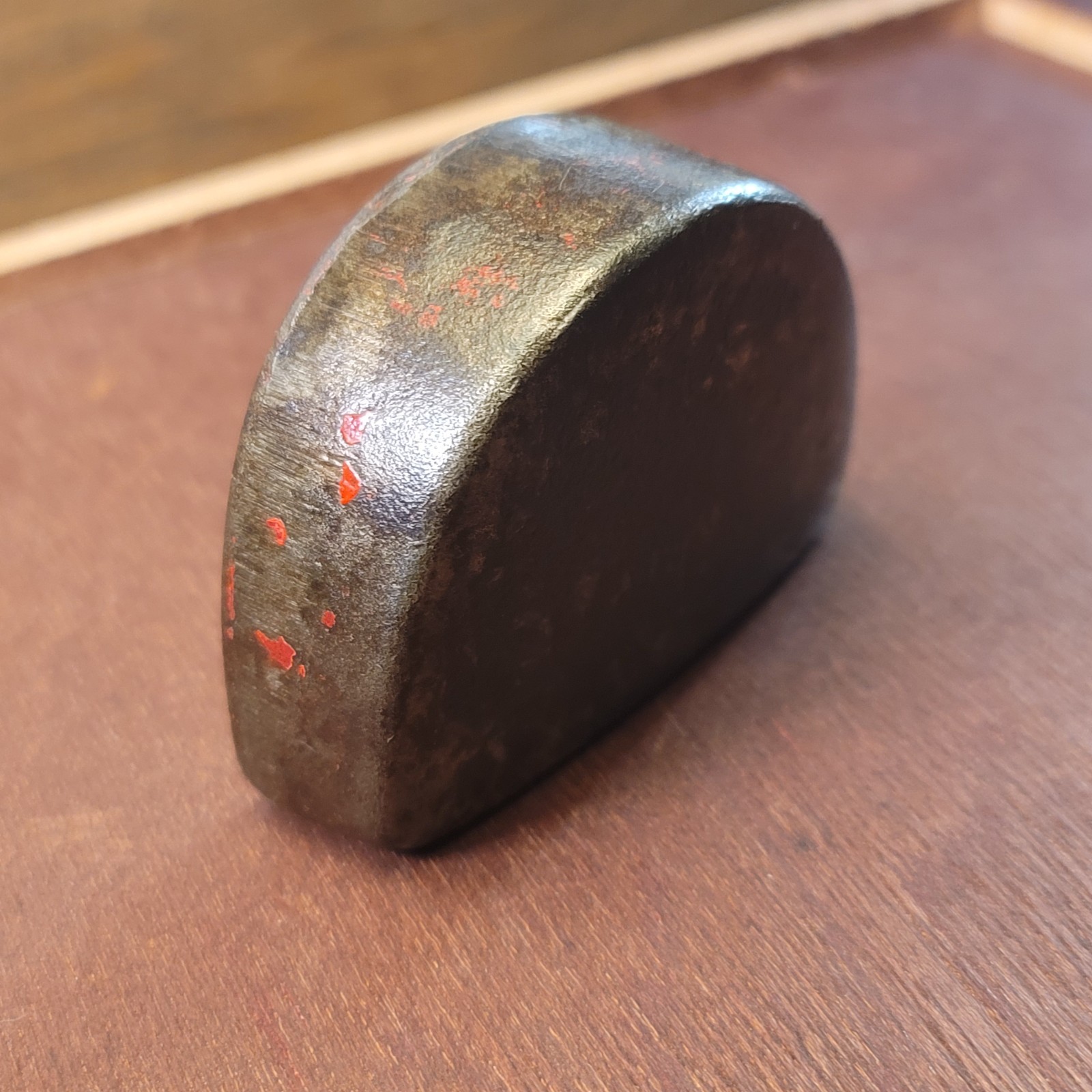 Vintage “Forged” Heel Dolly Metal Working Tool “Red Coloring” 1 Lb. 4 oz.