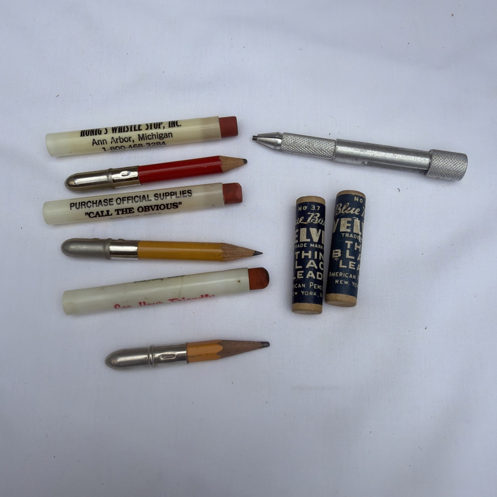 Vintage X-Acto Wooden Tool Box Hobby Knife Set Pliers Stapler Mechanical Pencil