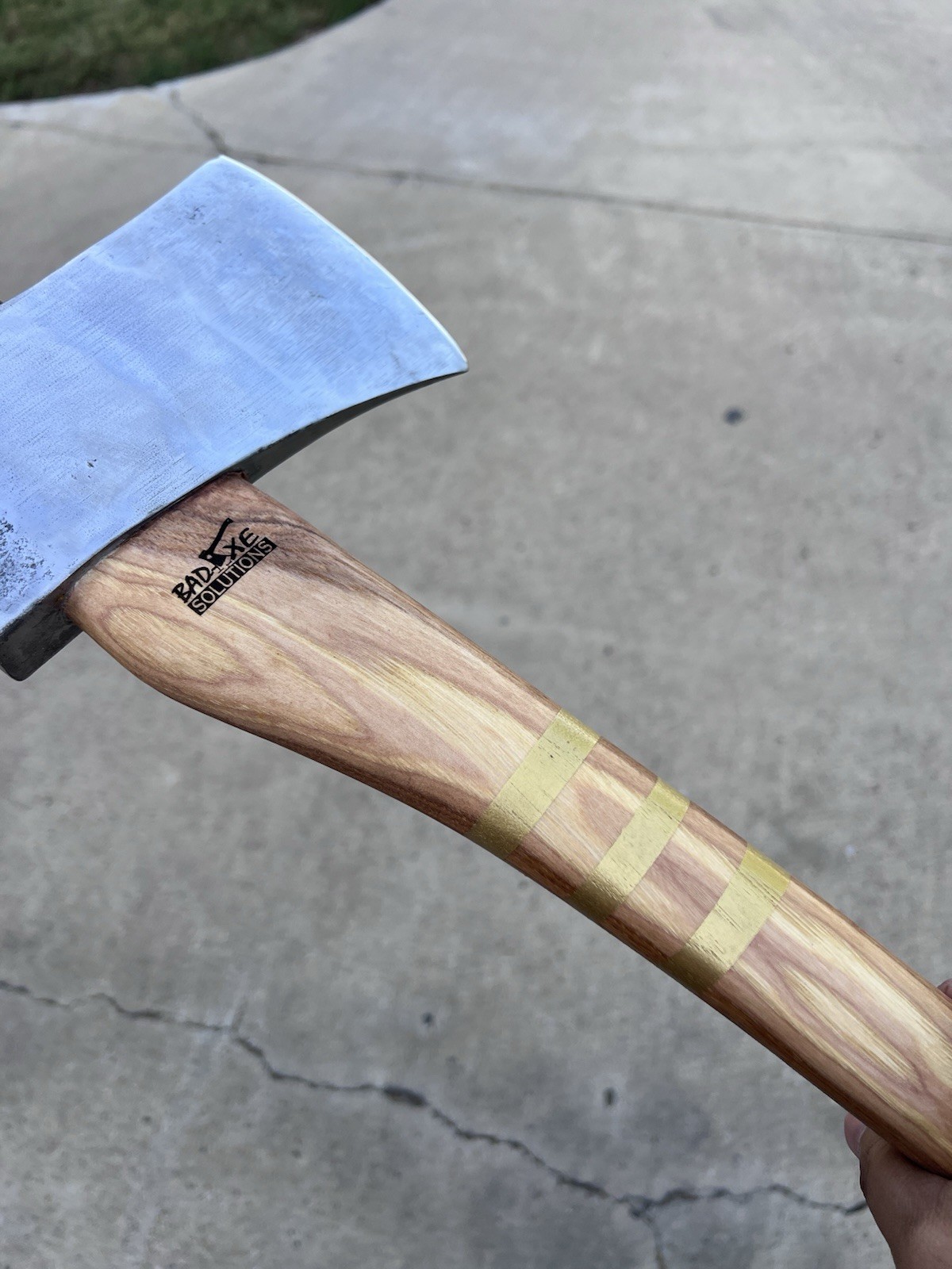 Bad-Axe Council Tool 4.11lbs Dayton Axe w/ Custom Semi Curly 34in Hickory Handle