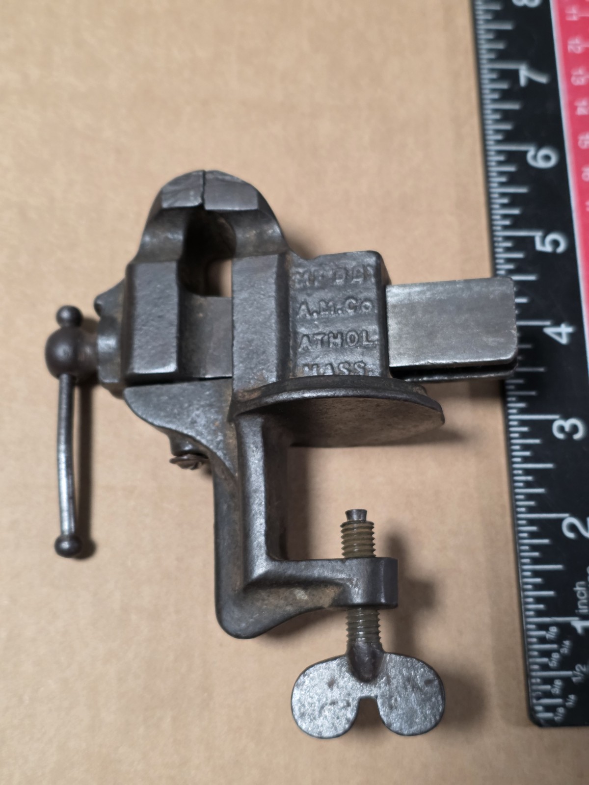 Vintage Rare Athol Jewelers Small Vise No. 0 A.M. Co Athol Mass