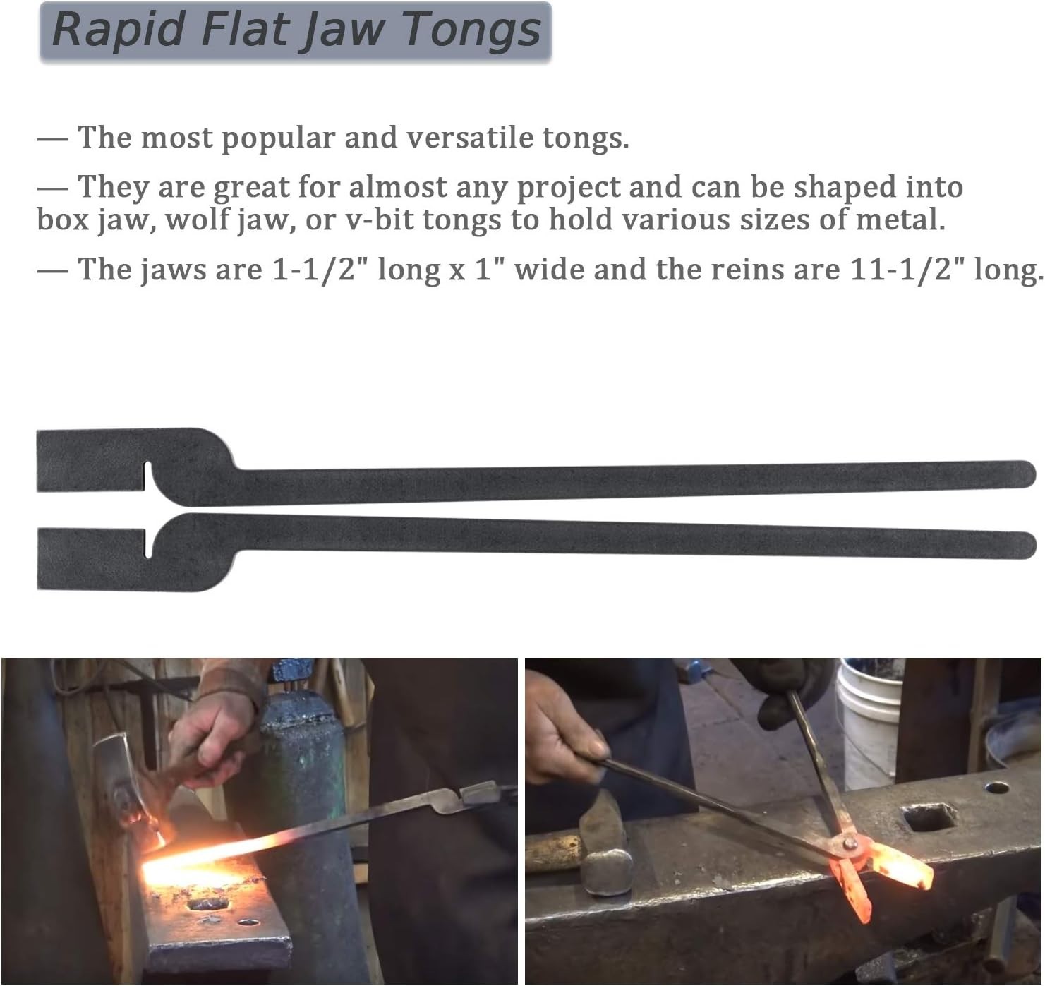 DIY Rapid Tongs Bundle Set – Blacksmith Five Types of Tongs Bundle Set Comes wit