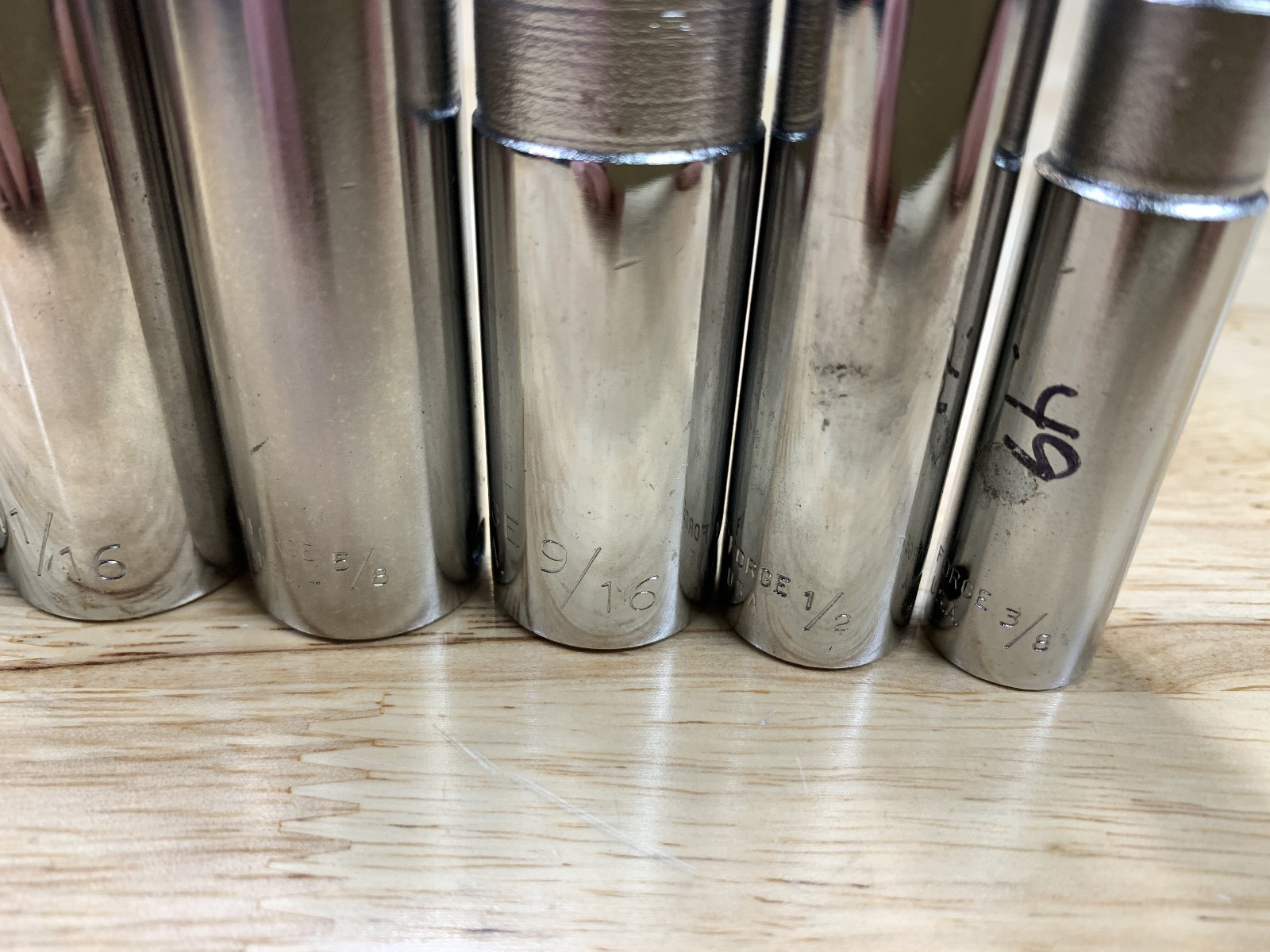 8 New Western Forge Deep Sockets 3/8″-drive Vintage USA New Old Stock WF NOS