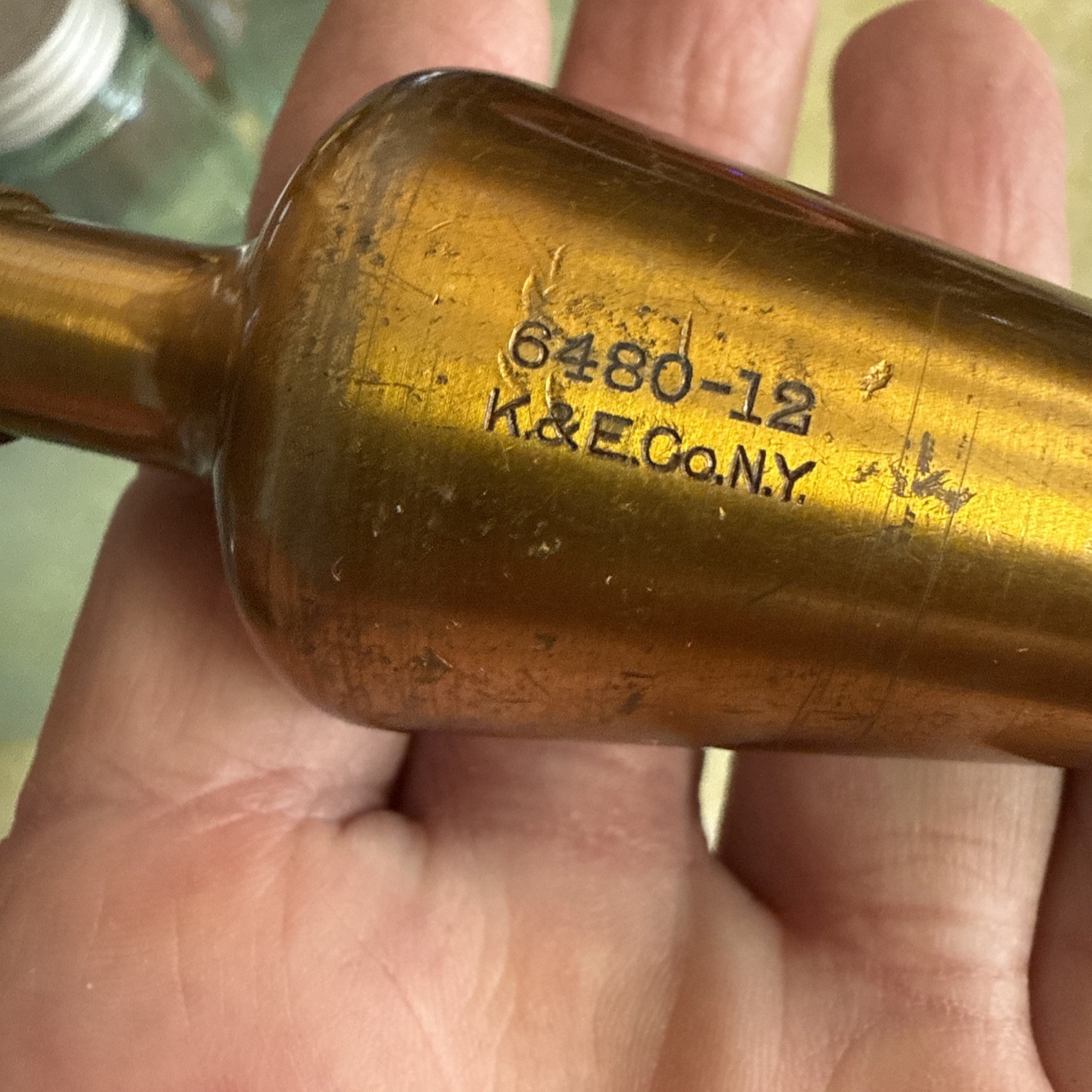 K & E Brass Plumb Bob 6480-12 Steel Tip Keuffel & Esser Co
