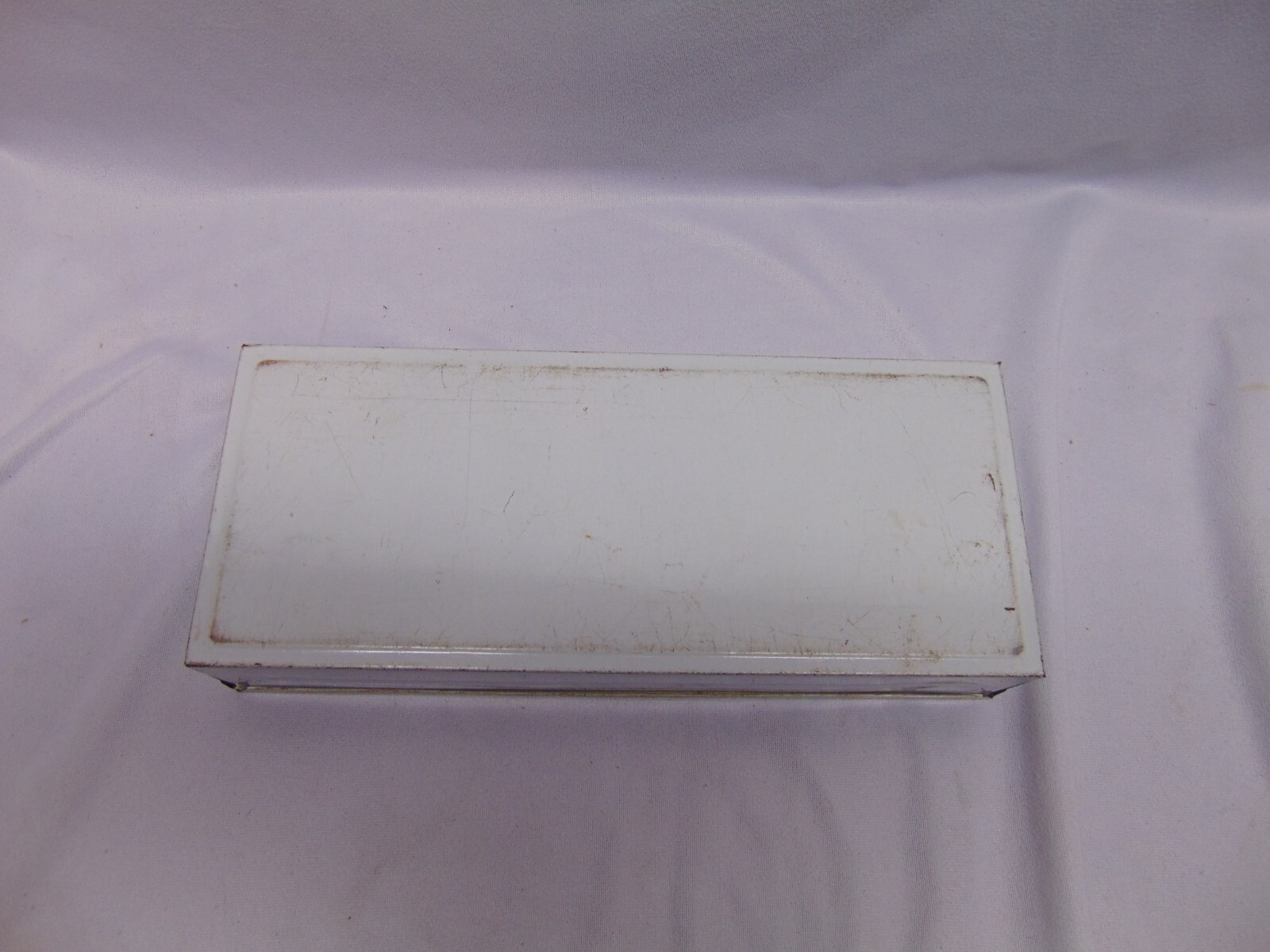 1977 Western Handy Andy steel Tool box with handle empty 12″ x 5″ x 2″ USA
