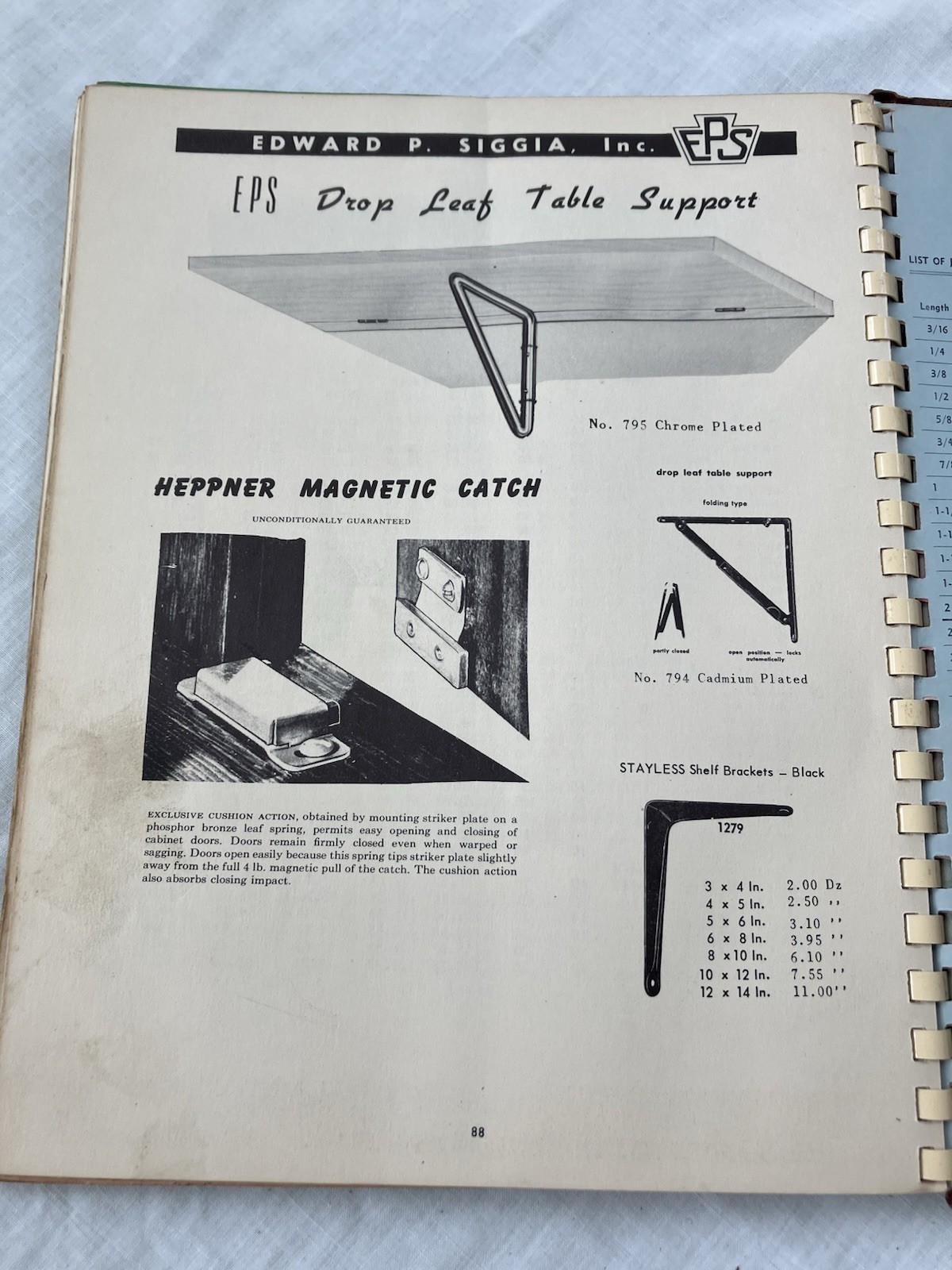 Vintage 1953 EDWARD P. SIGGIA, INC. Wholesale Hardware Distributors CATALOG